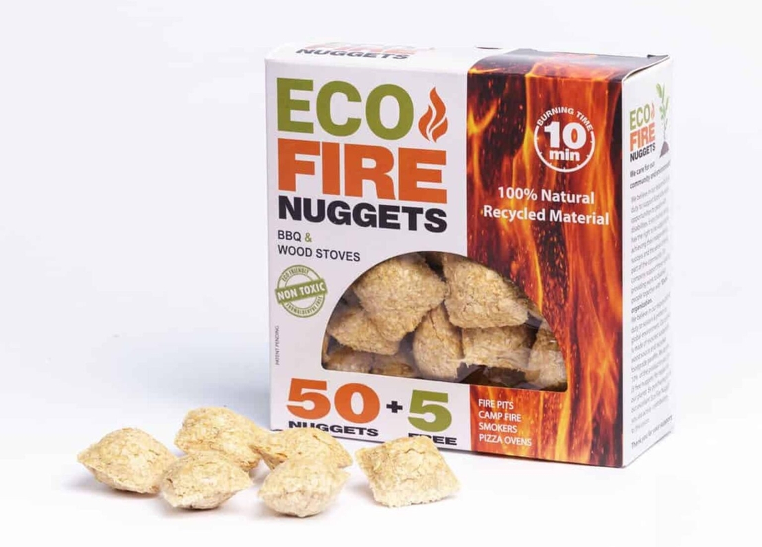 מדליק פחמים אקולוגי ECO FIRE | מארז 55 יחידות להדלקת פחמים ועץ