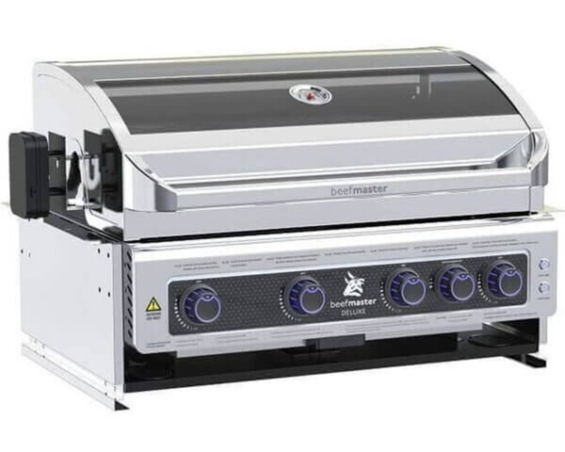 גריל גז בנוי Beefmaster Deluxe 4 Built-In | 4 מבערי Quad, רוטיסרי ואינפרא אדום