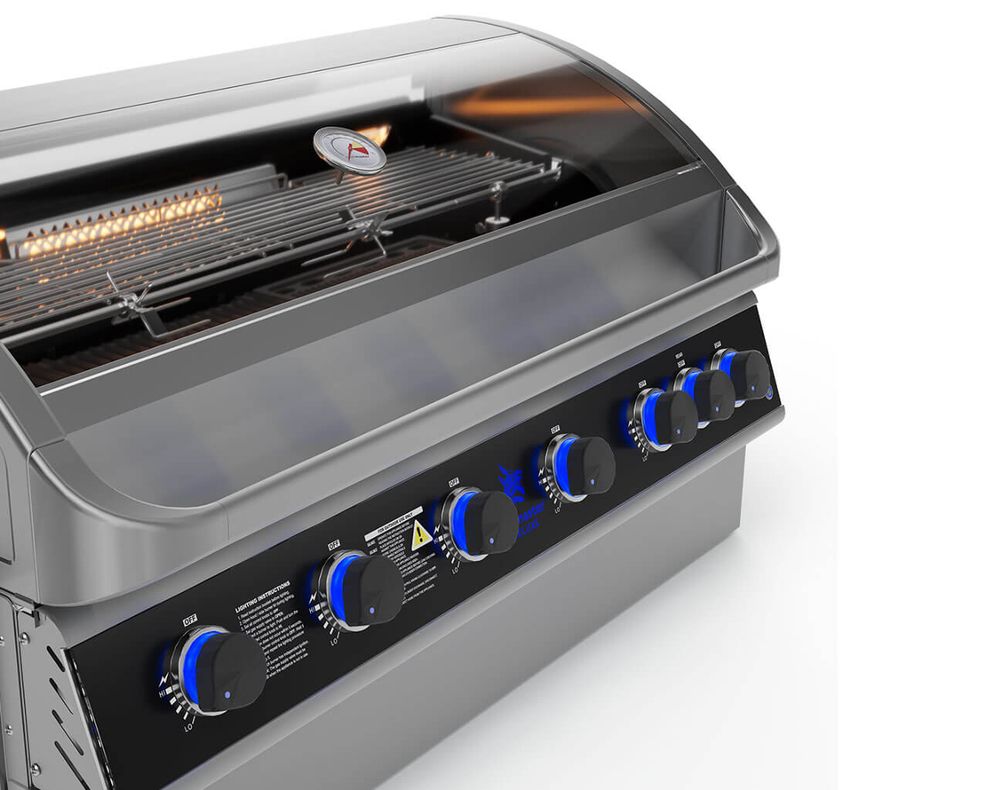 גריל גז בנוי Beefmaster Deluxe 6 Built-In | 6 מבערי Quad, רוטיסרי ואינפרא אדום