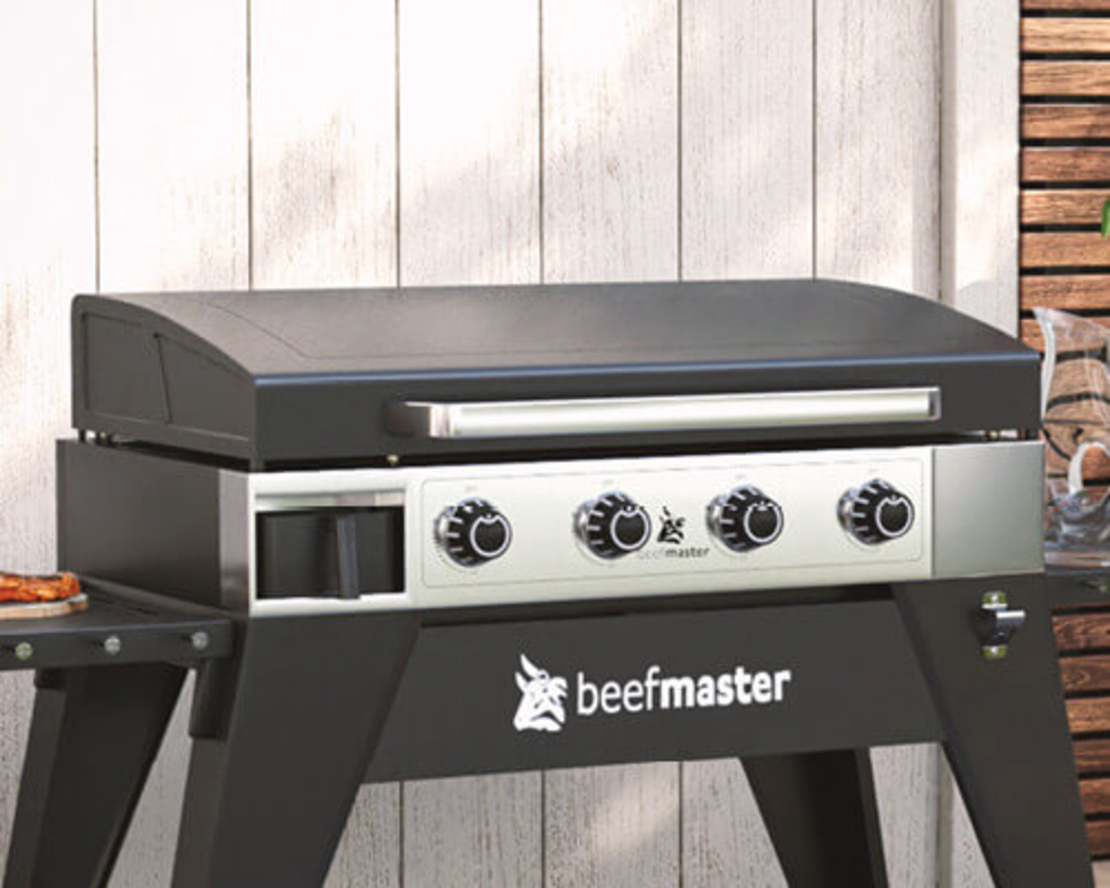 גריל פלאנצ'ה Beefmaster 4 עם עגלה | 4 מבערים ומשטח פלדה 4 מ