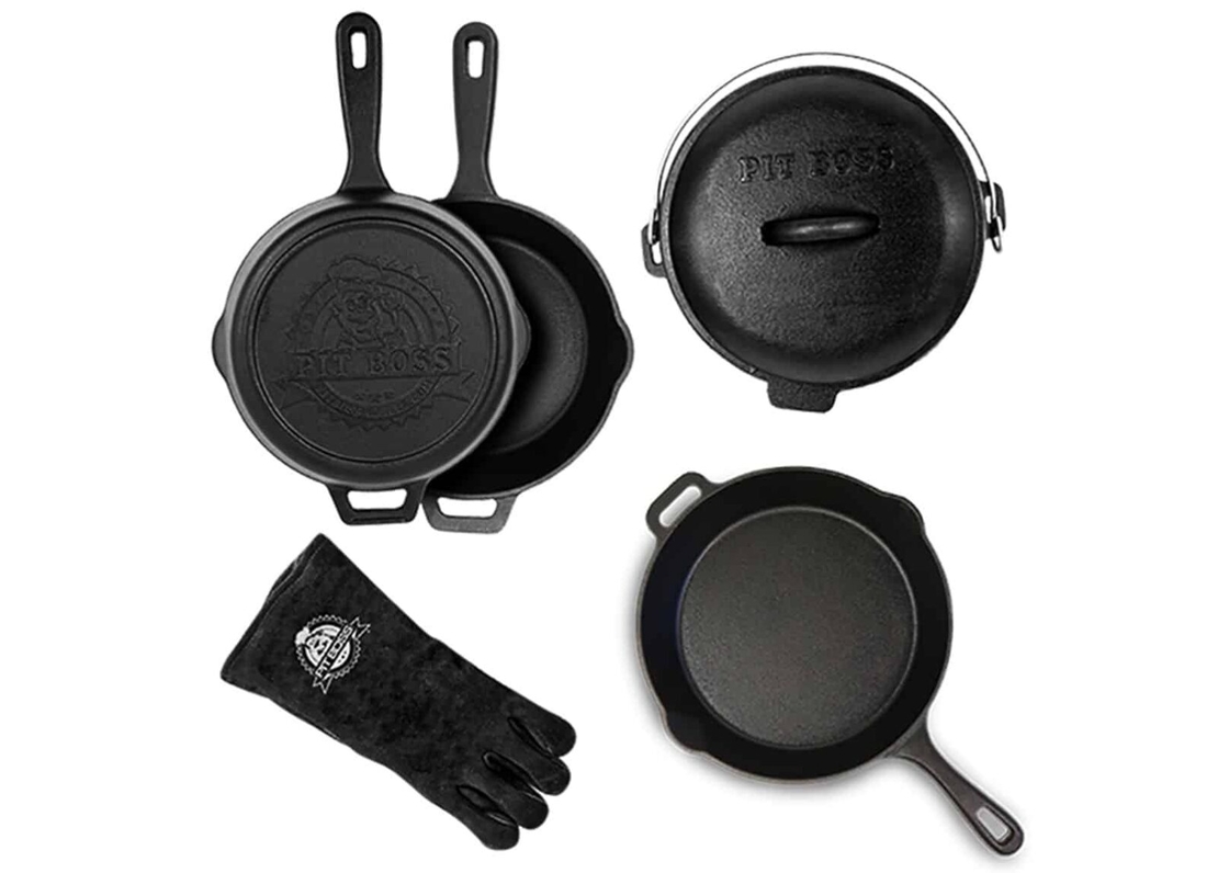 Cast Iron Cook Set סט סירי יציקת ברזל+כפפה