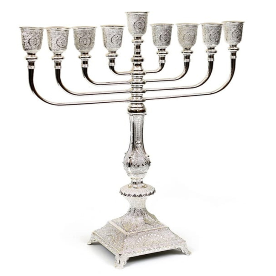 Menorah model silver decorations