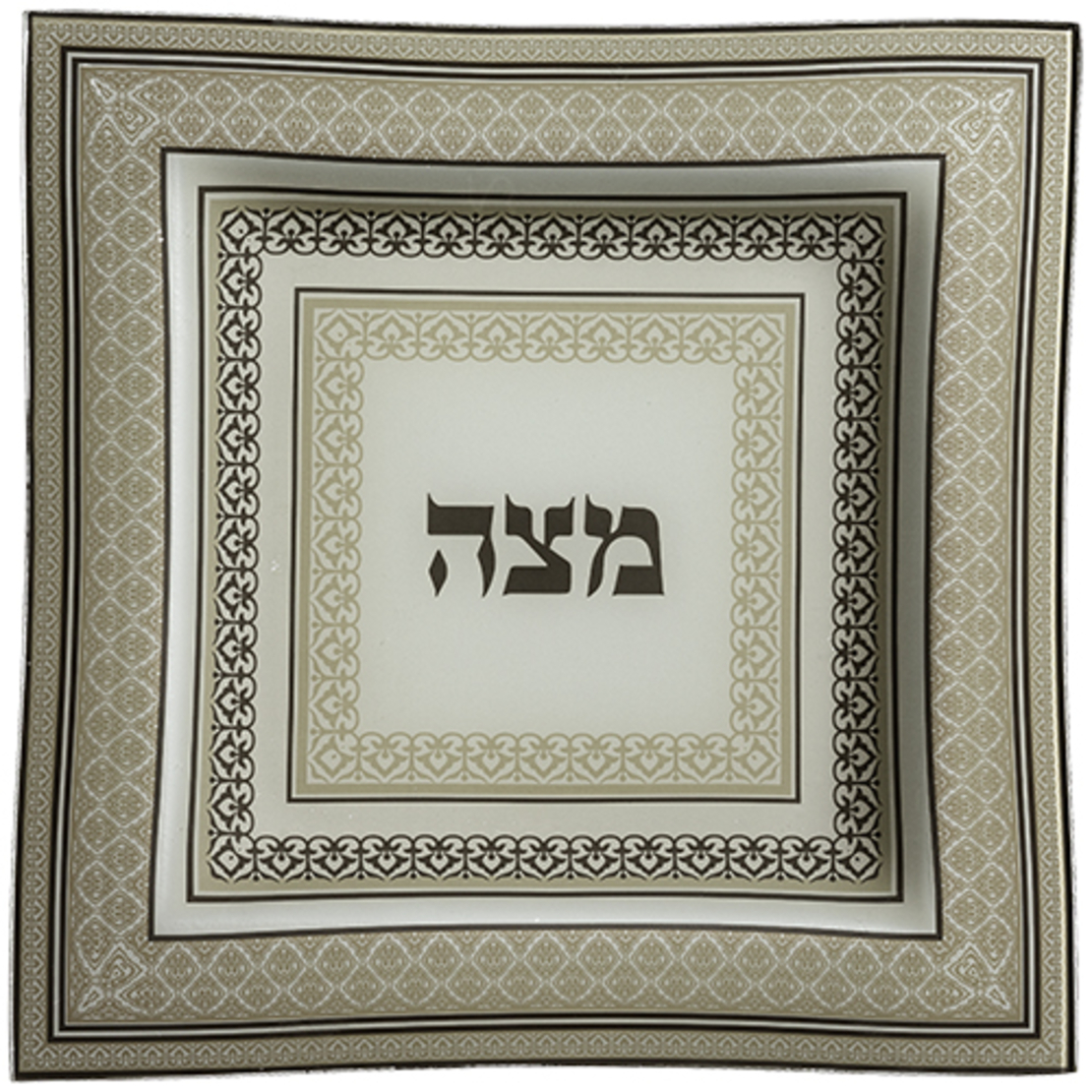 צלחת מצה זכוכית לפסח אופוויט 28 ס'מ