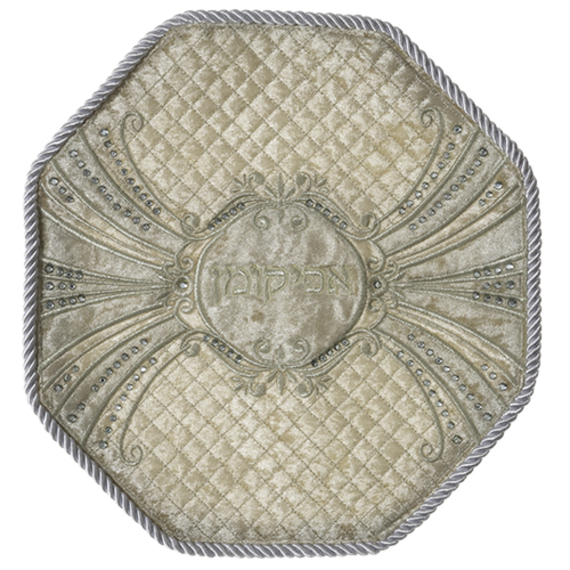 Leather Like 4 Pcs Passover Set: Pillow, Passover & Afikoman Covers With Towel