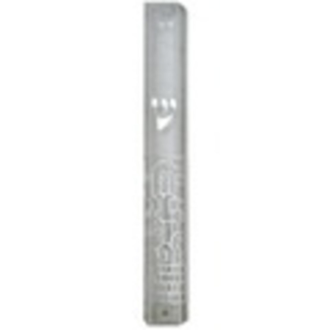 Plastic Mezuzah With Rubber Cork 12cm-clear And Silver