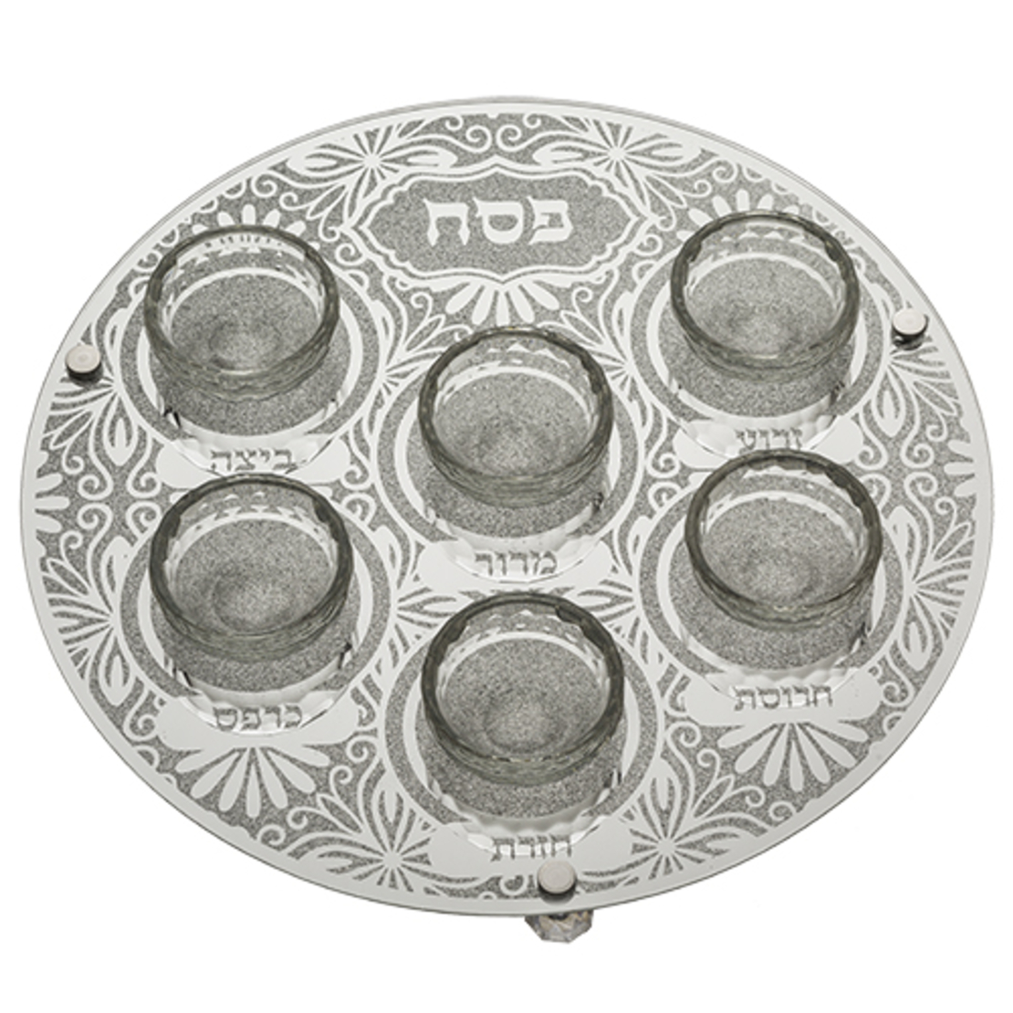 Glass Passover Plate 35 Cm - Ornaments