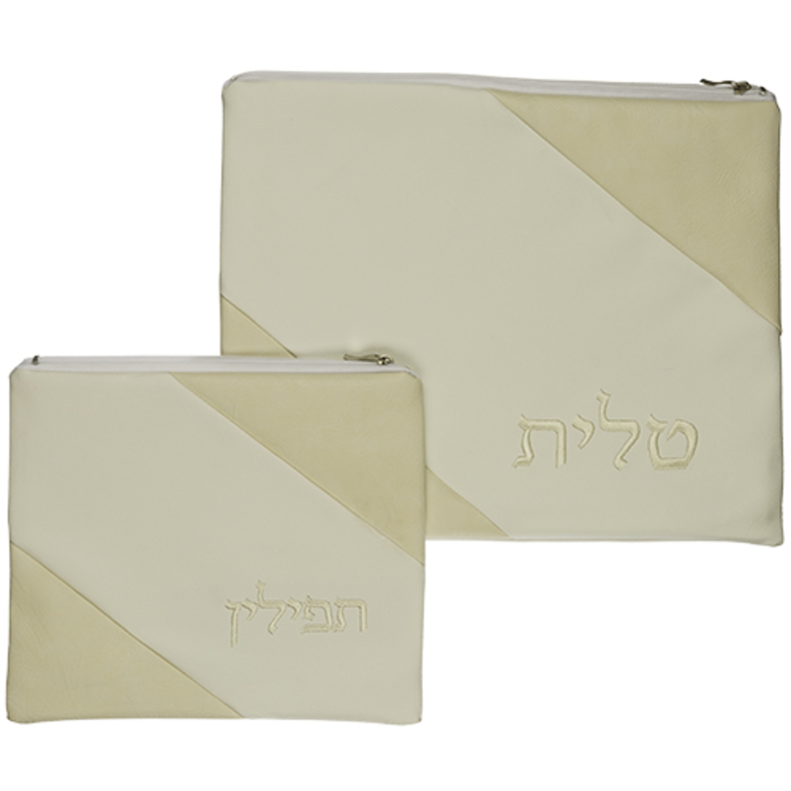 סט טלית תפילין דמוי עור מהודר גוון בז 29*36 סמ
