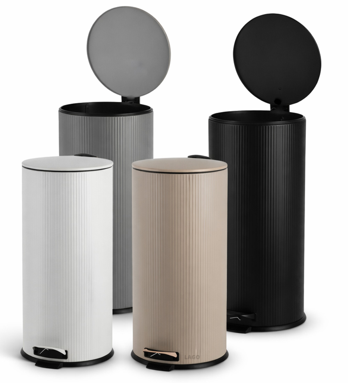 פח אשפה למטבח מעוצב בגדלים לבחירה עגול