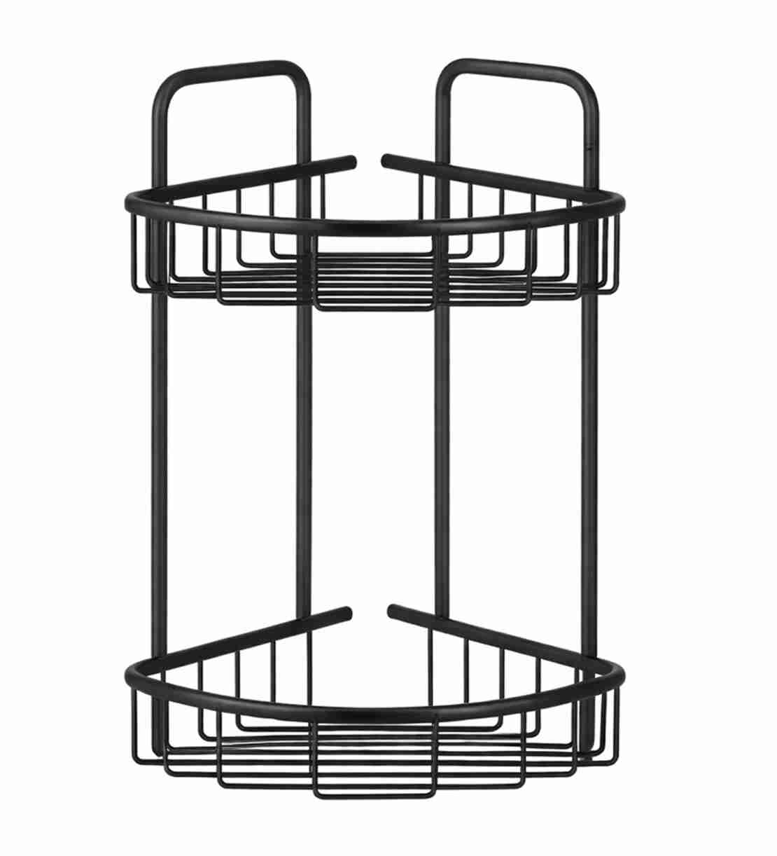 מדף פינתי למקלחון 2 קומות במגוון צבעים לא מחליד