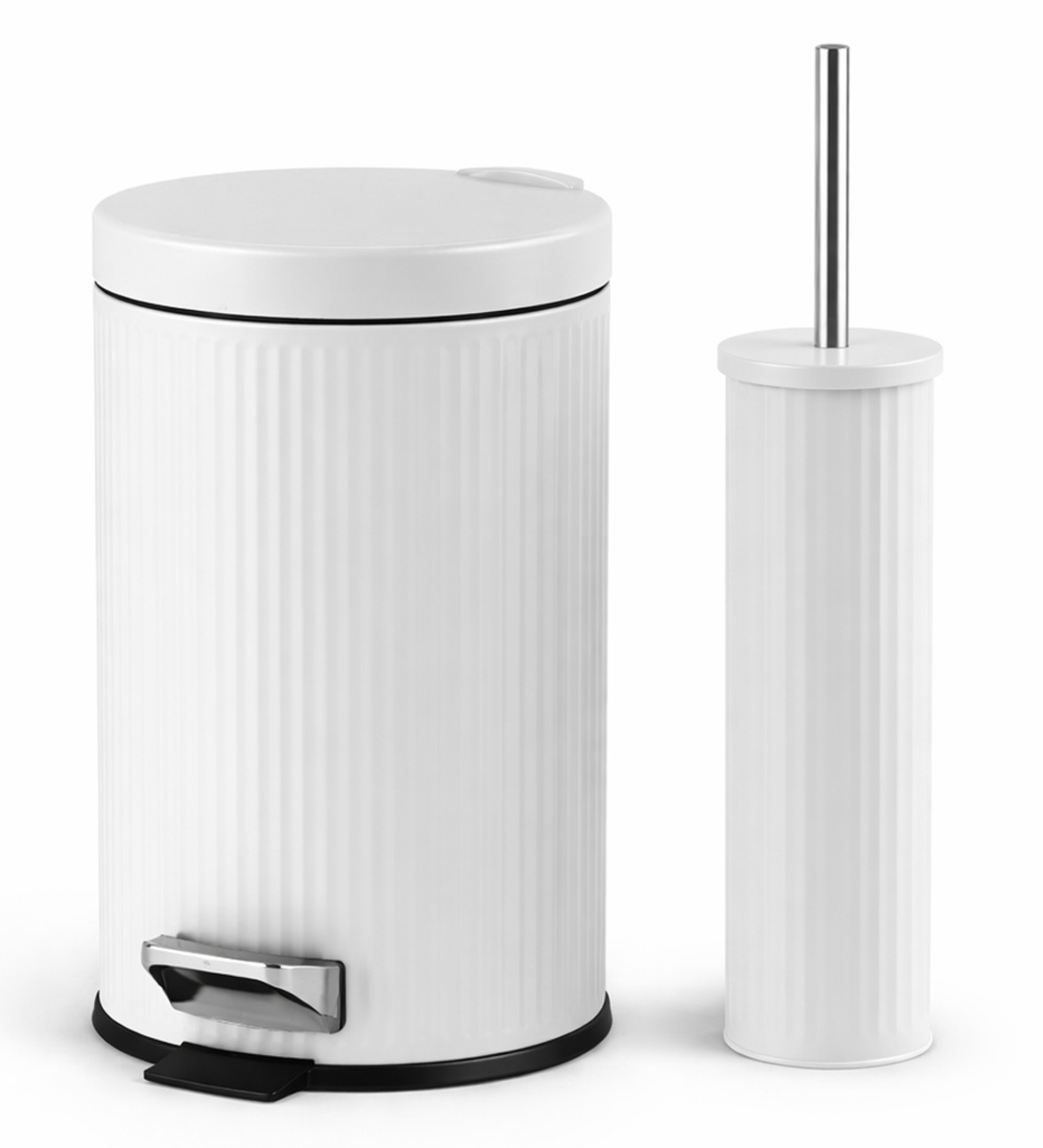 פח לשירותים 5 ליטר טריקה שקטה כולל מברשת במגוון צבעים