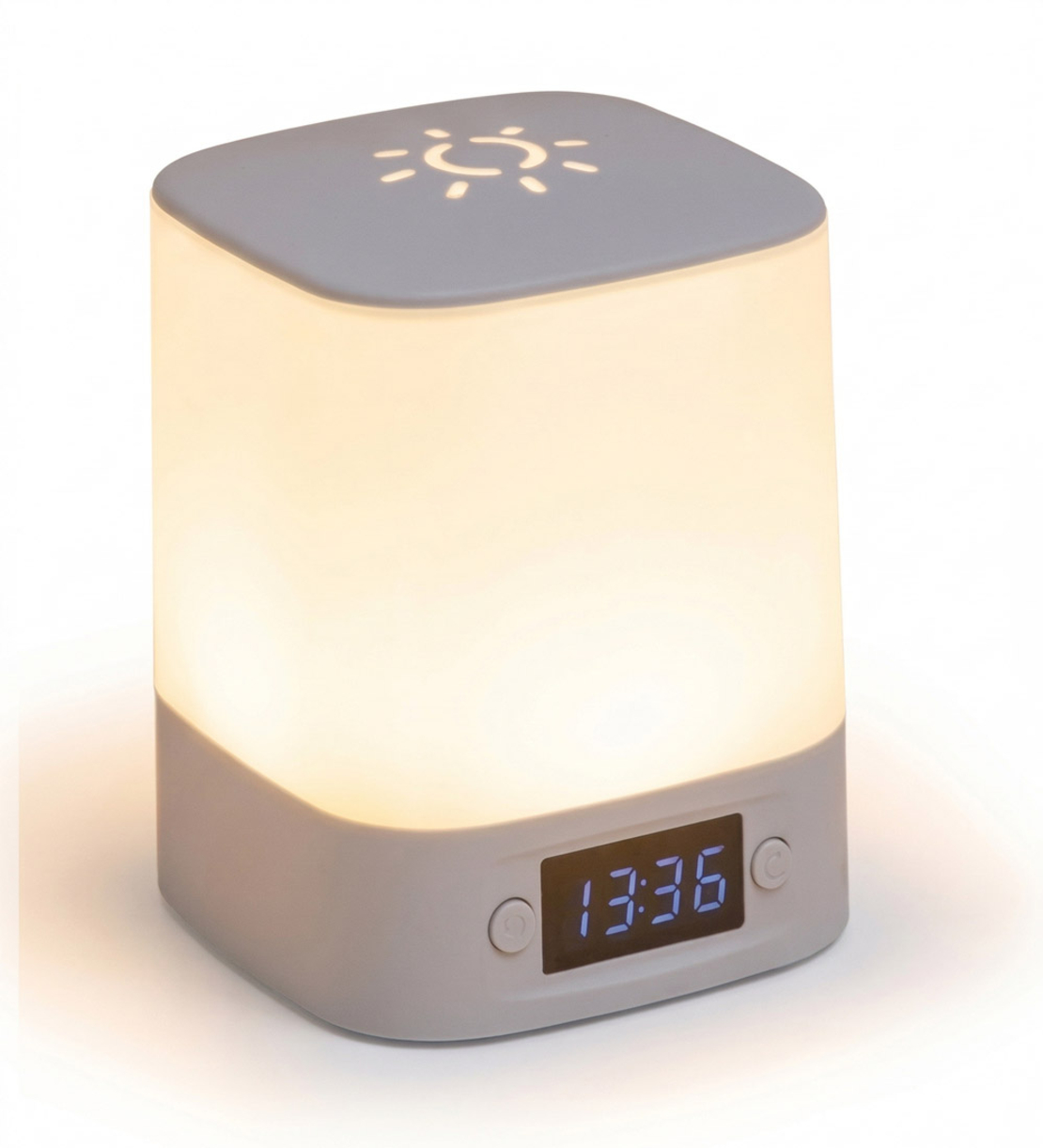 מנורת לילה כולל שעון בטאצ | בחירת תאורה אווירה  | במגוון צבעים