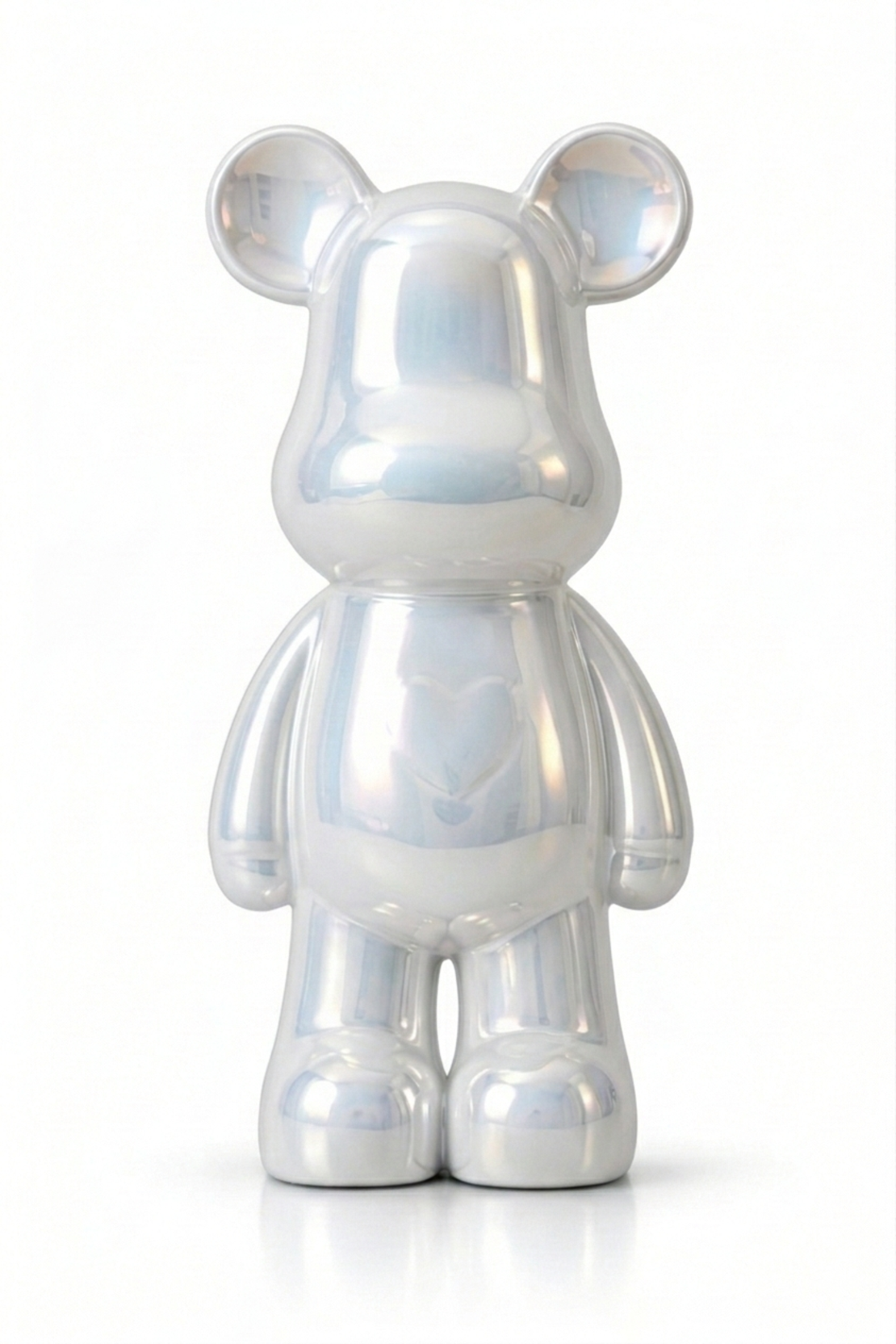 דובי מקרמיקה דקורטיבי מודרני לבית | עיצוב יוקרתי לבן פנינה