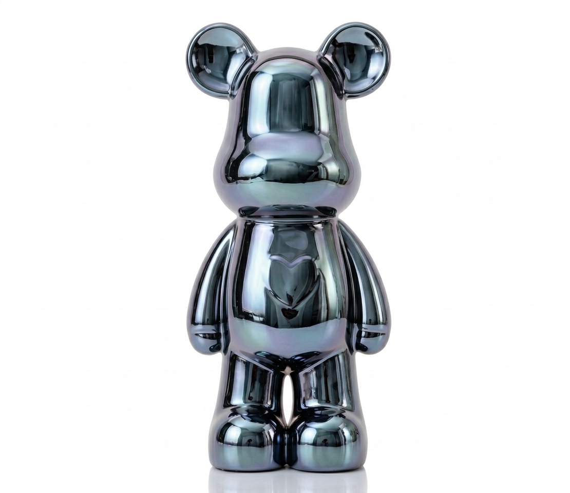 דובי מקרמיקה דקורטיבי מודרני לבית | עיצוב יוקרתי לבן פנינה