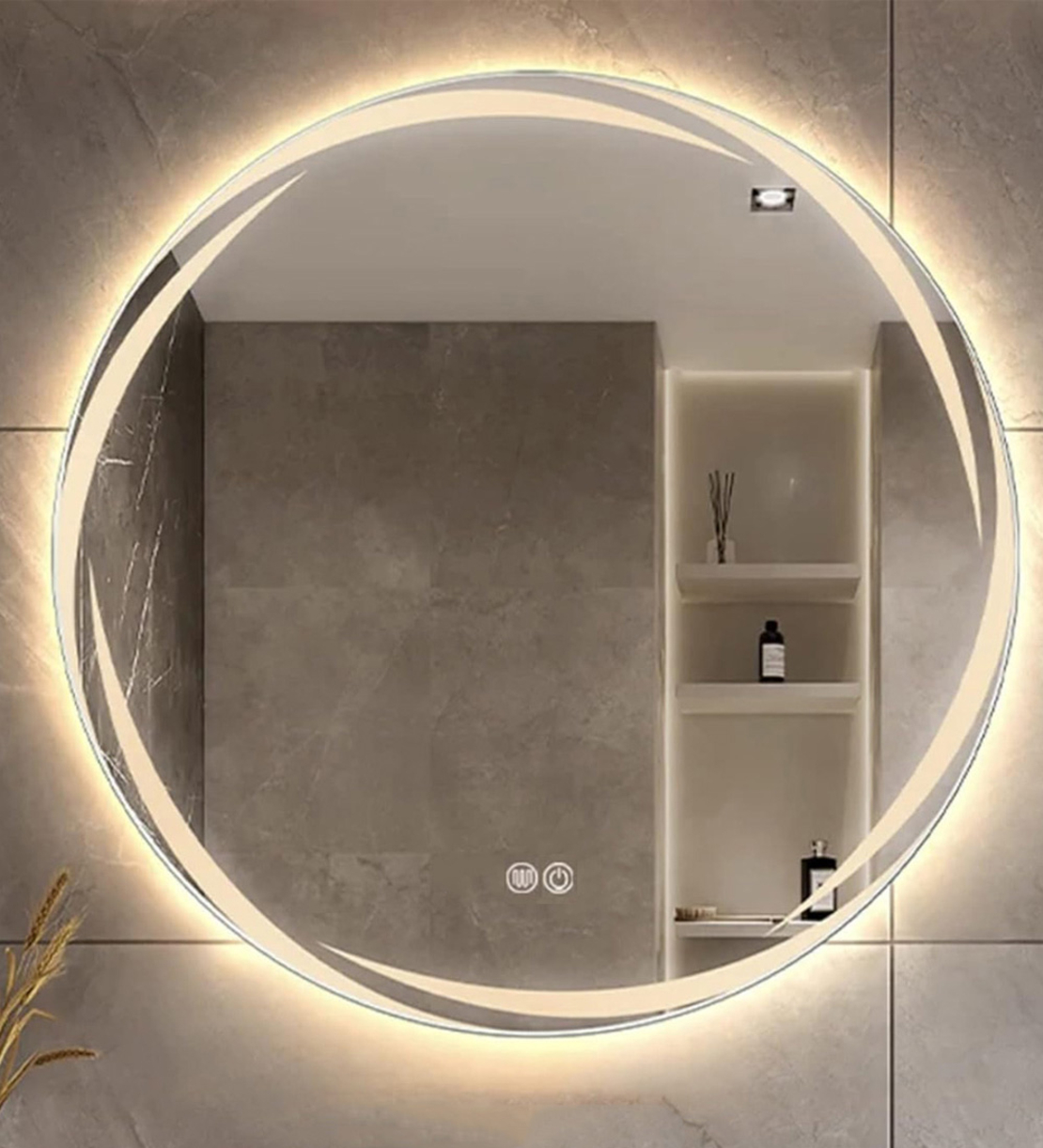 מראה עגולה עם תאורה במגוון גדלים דגם 23