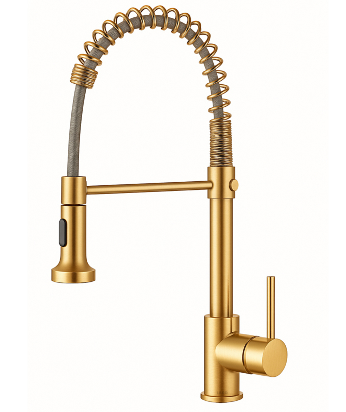 ברז מטבח נשלף גימור זהב מוברש נאפולי