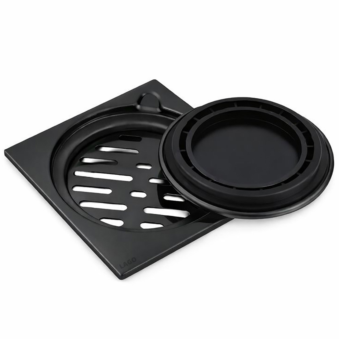 מכסה ביוב רשת + מכסה איטום שחור 12.5X12.5