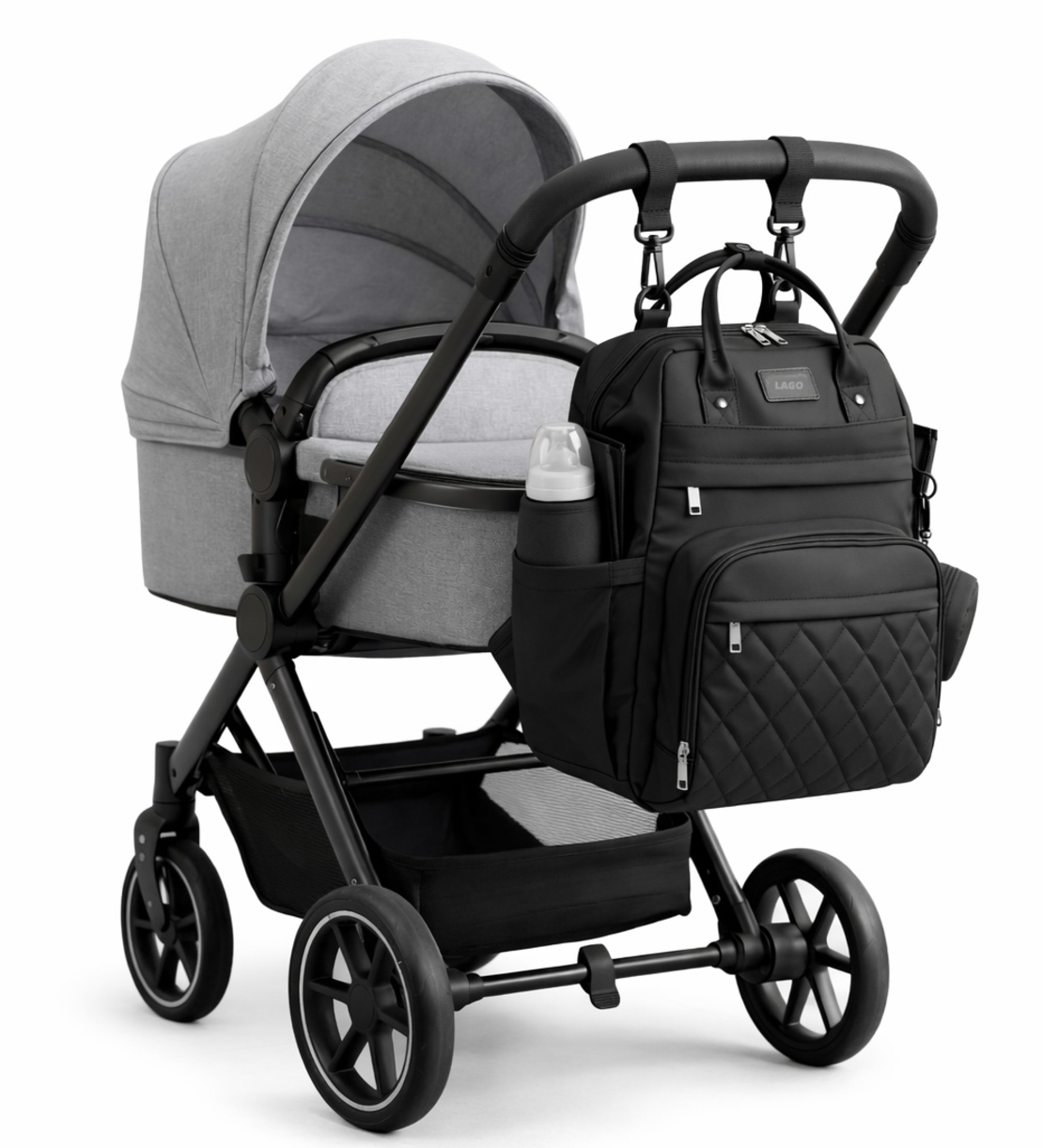 תיק החתלה פרמיום רב-תאים – כולל משטח החתלה - אלגנטי ומוכן לכל יציאה