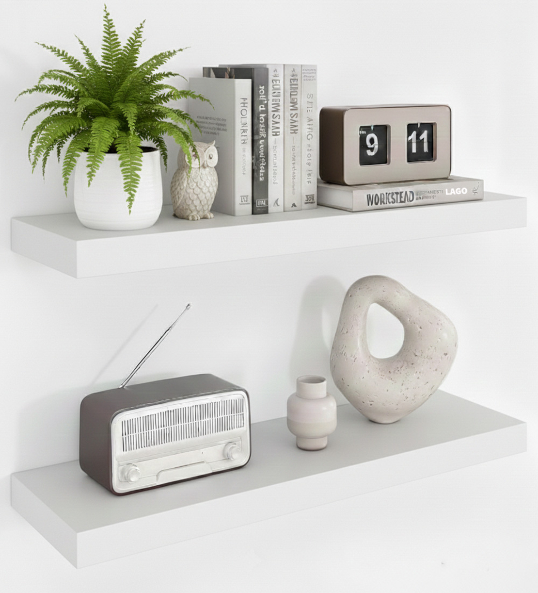 מדף צף מלבני במגוון צבעים | התקנה נסתרת | חזק מאוד ואיכותי