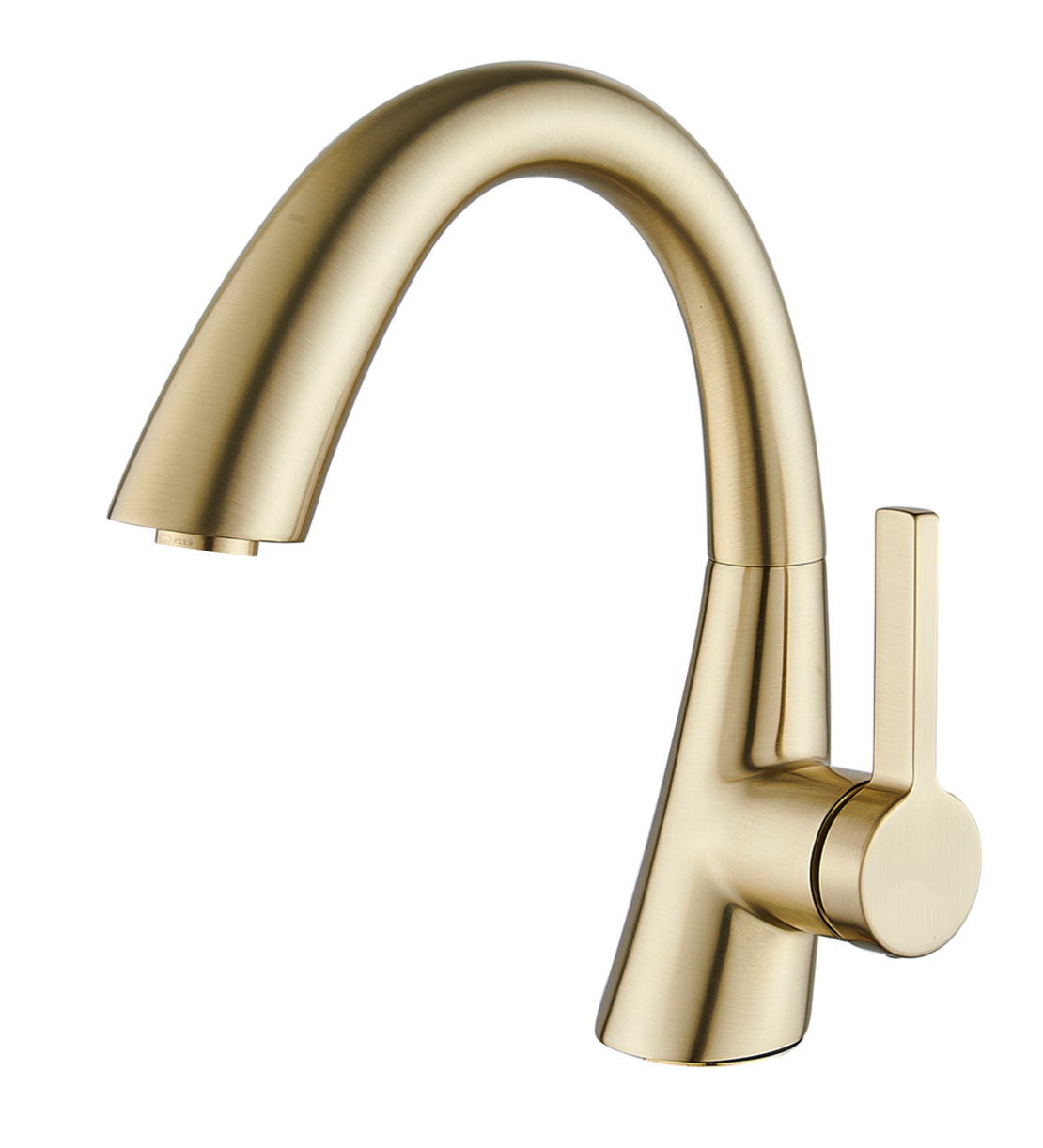 ברז לכיור איכותי פרח קצר זהב מוברש דגם רפאל