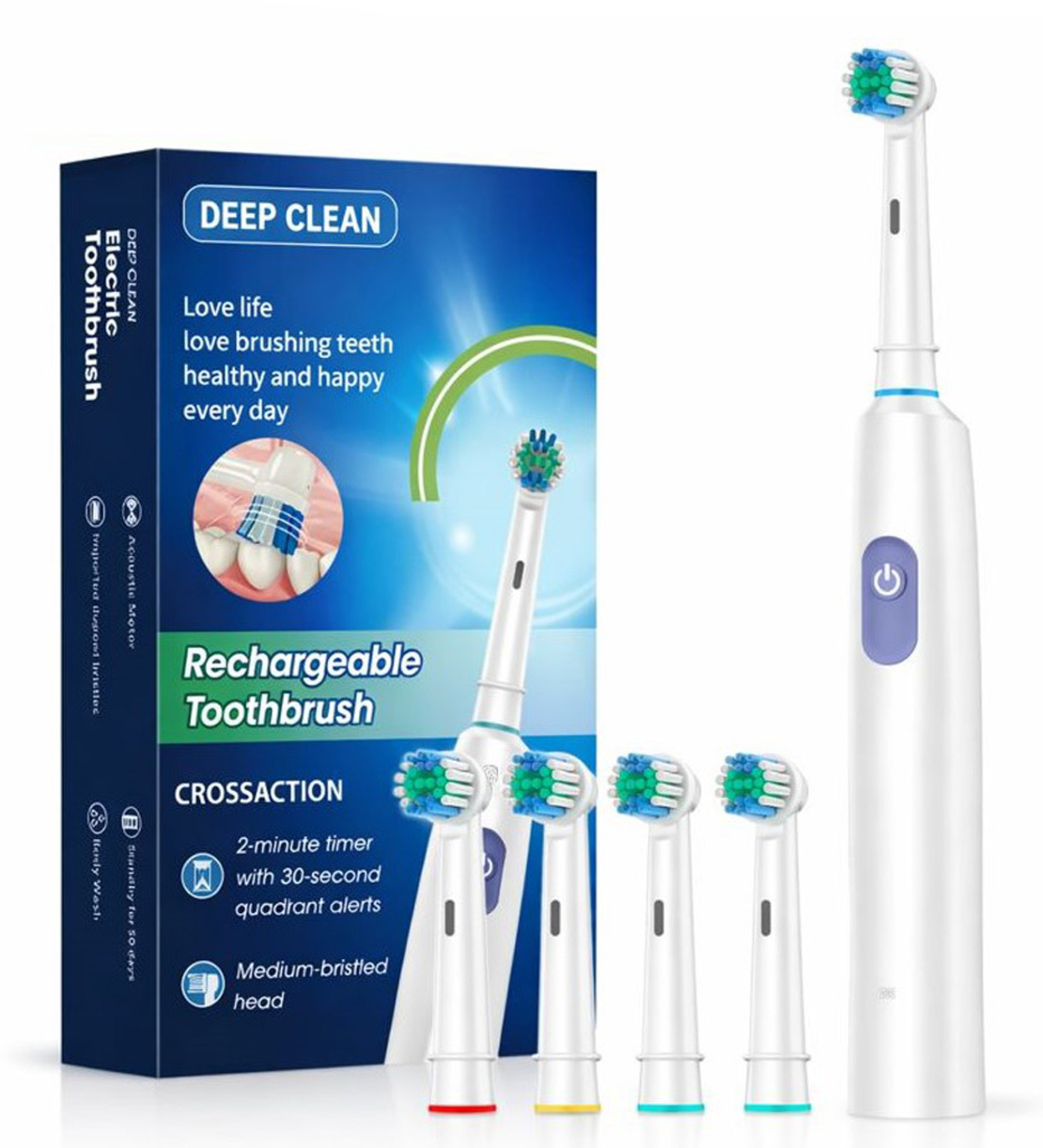 מברשת שיניים חשמלית נטענת – ניקוי יסודי, נוחות מקסימלית