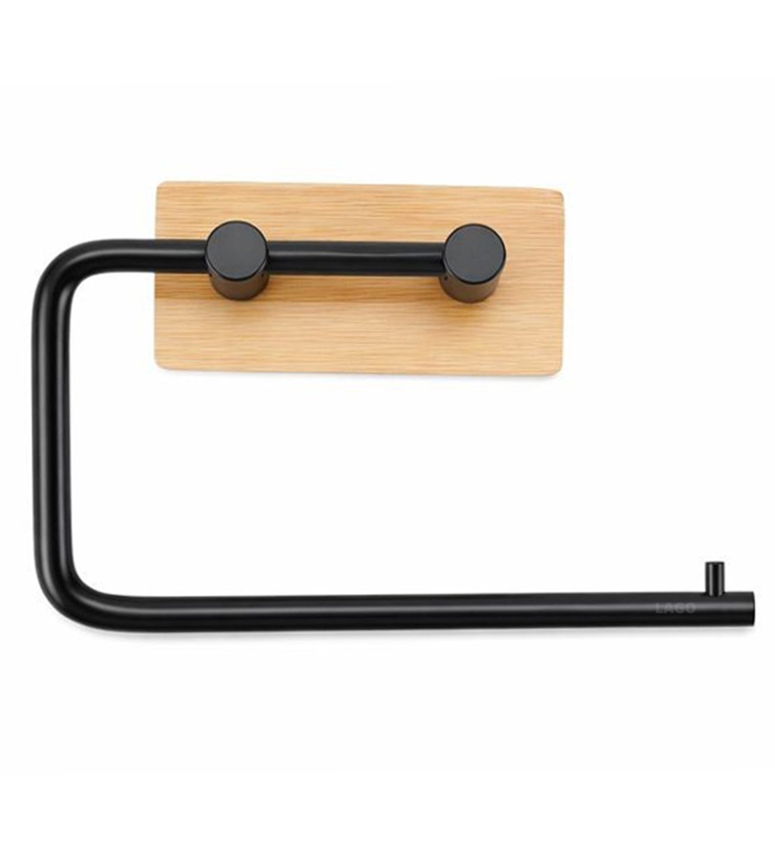 מתקן לנייר טואלט בשילוב עץ  דבק חזק וללא קדיחה