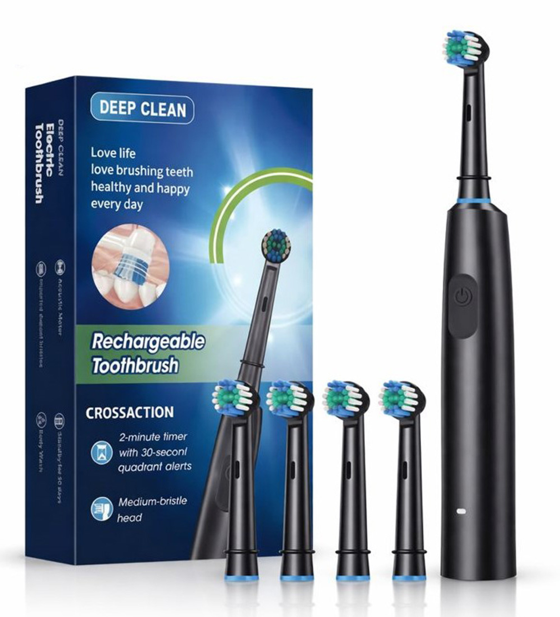 מברשת שיניים חשמלית נטענת – ניקוי יסודי, נוחות מקסימלית