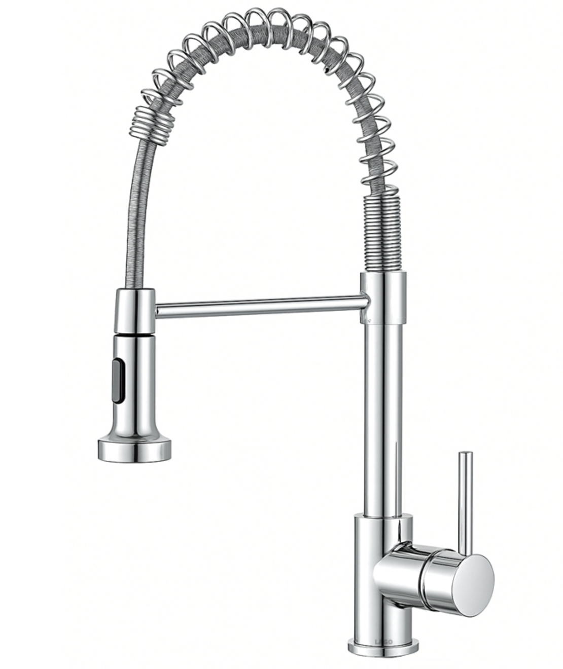 ברז מטבח נשלף גימור ניקל מבריק נאפולי