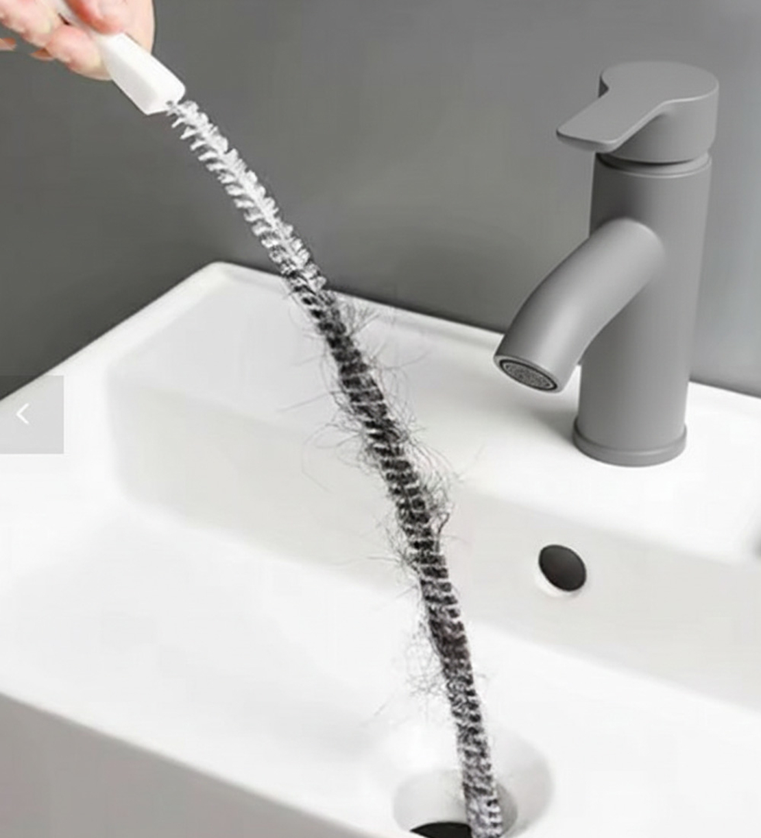 מברשת לניקוי סתימות כיור גמיש ונוח לשימוש