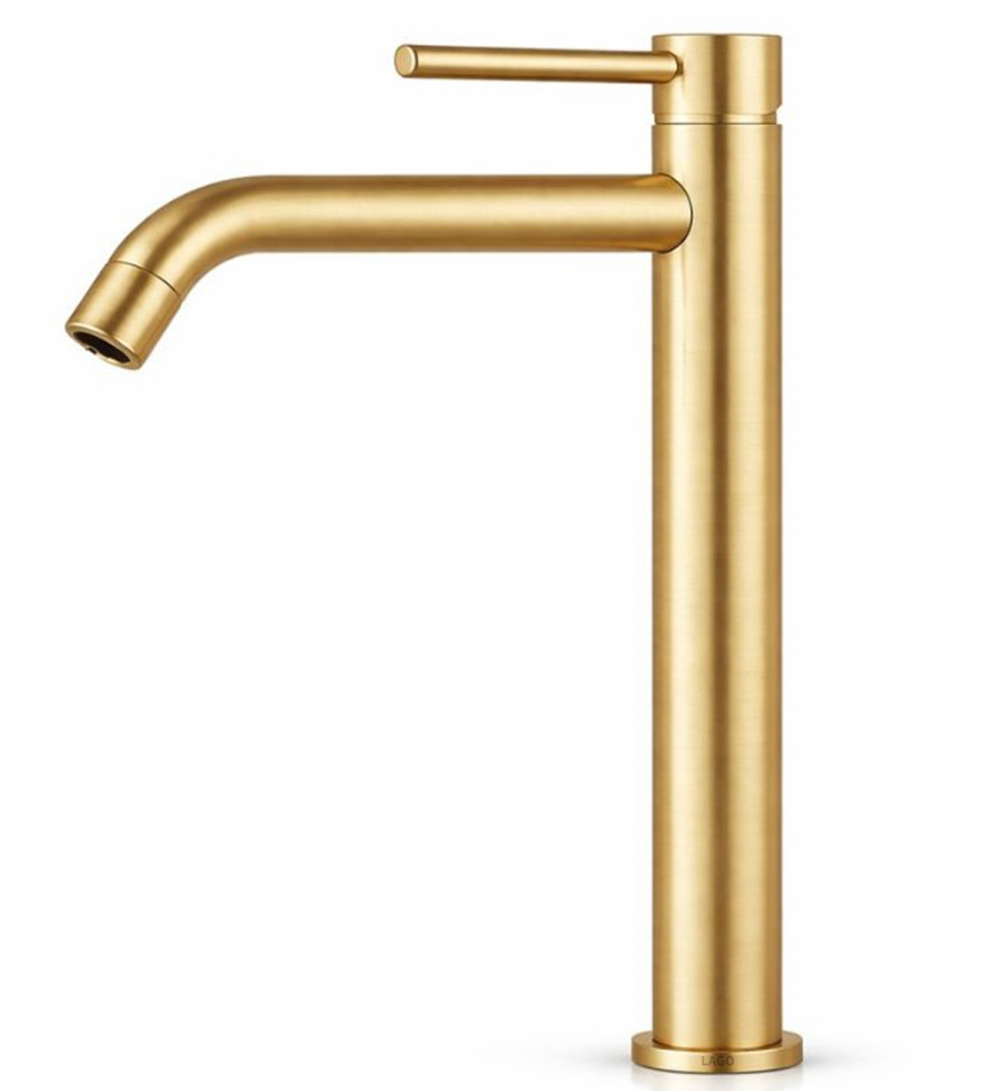 ברז לכיור אמבטיה דגם פירנצה זהב מוברש