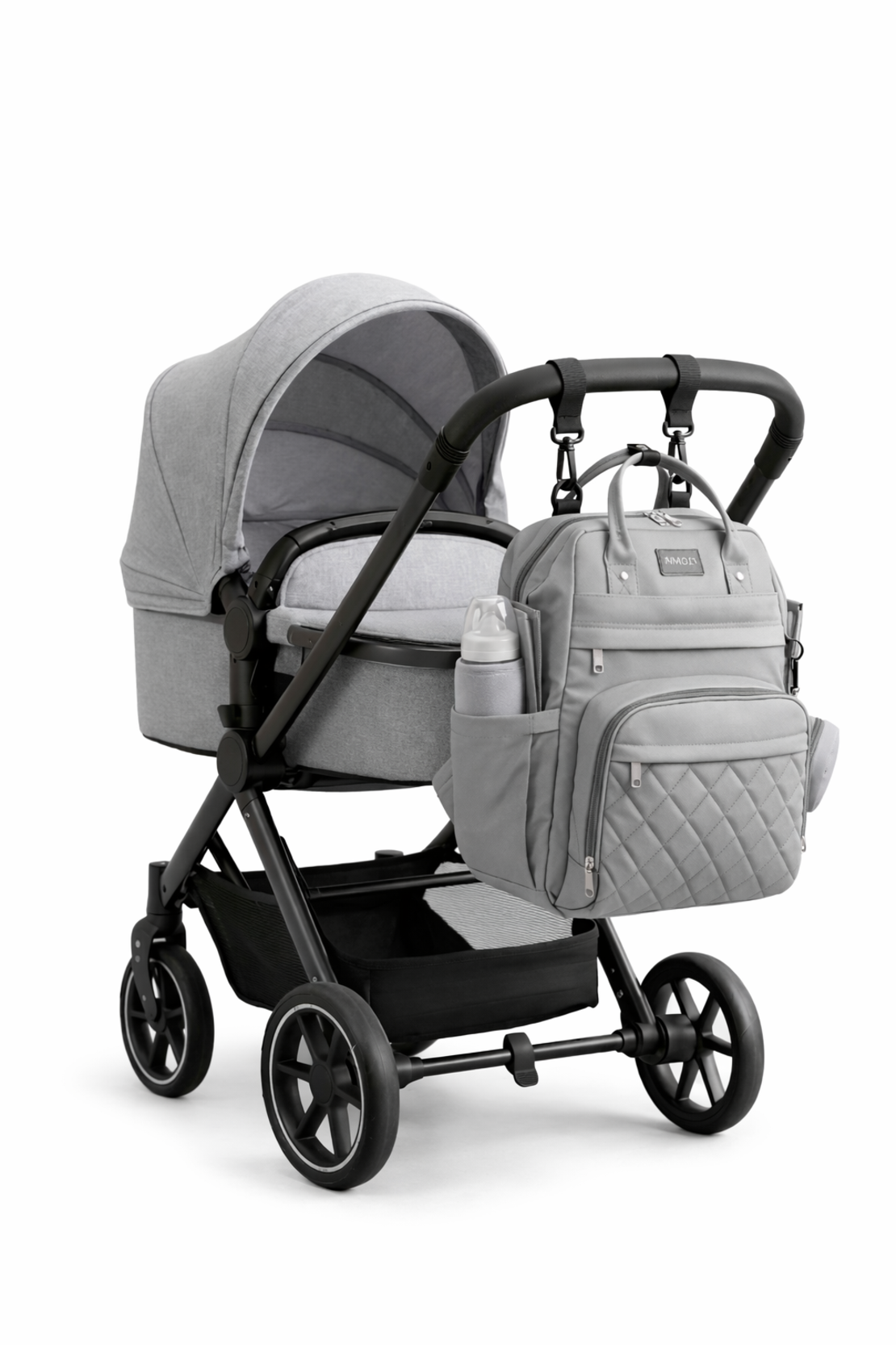 תיק החתלה פרמיום רב-תאים – כולל משטח החתלה - אלגנטי ומוכן לכל יציאה שחור