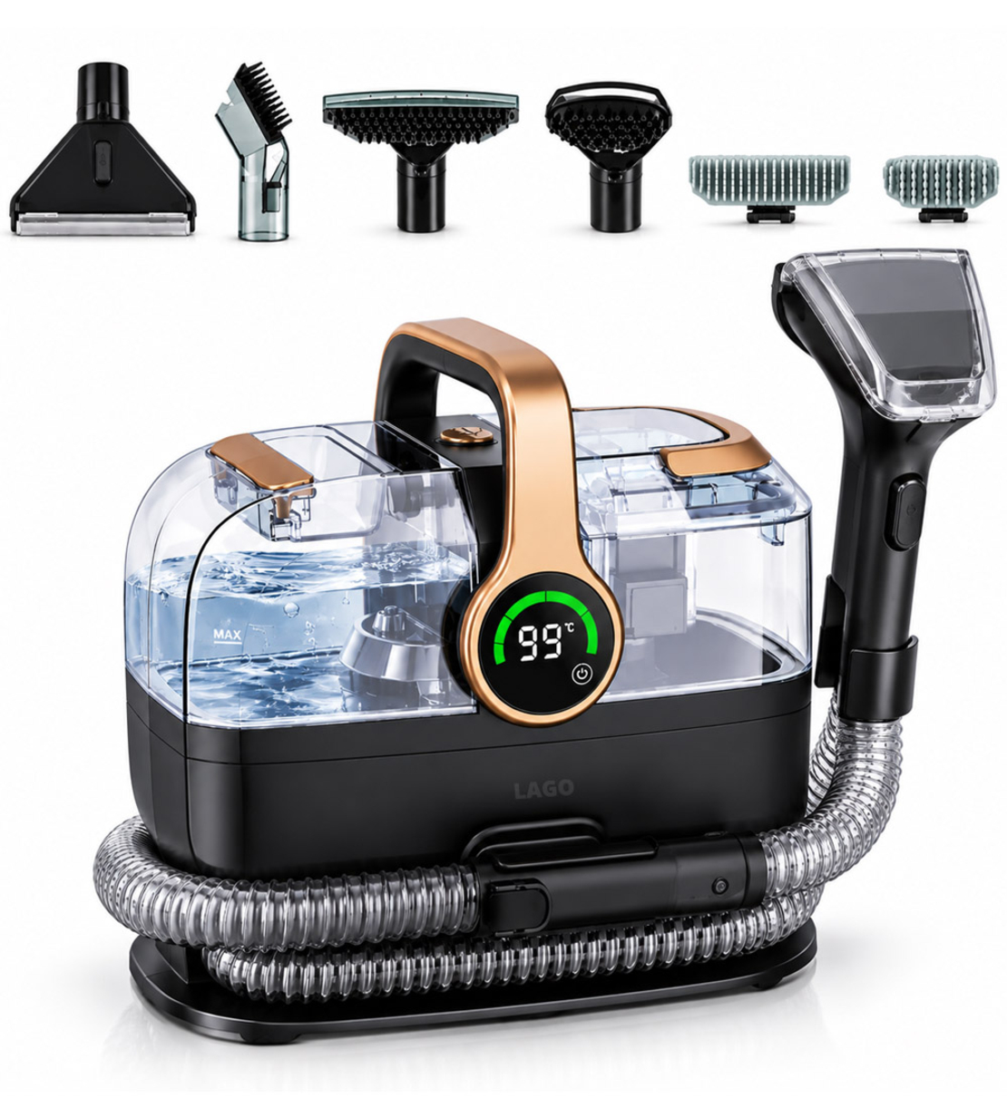 מנקה ריפודים וספות 1800W דיגיטלי מקצועי