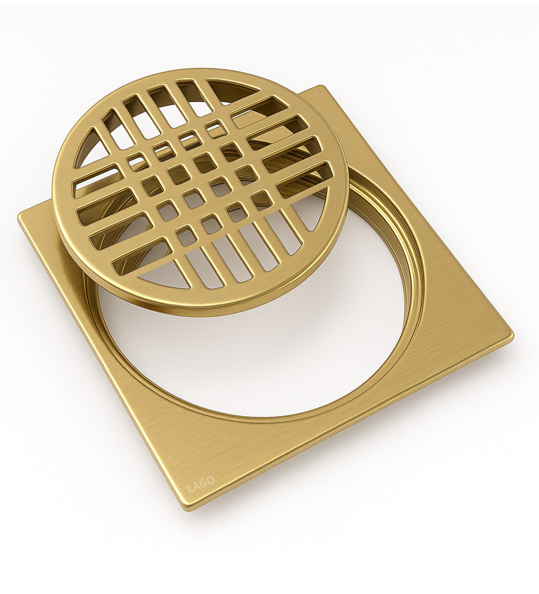 מכסה ביוב רשת ללא ברגים זהב מוברש 10X10