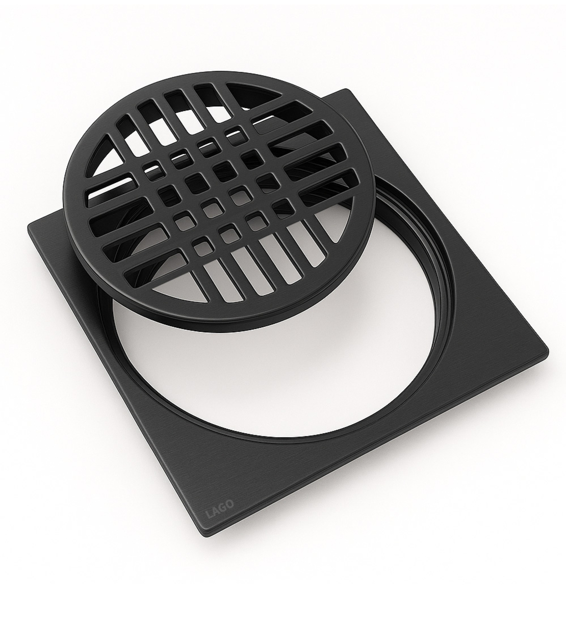 מכסה ביוב רשת ללא ברגים שחור אלגנט 10X10