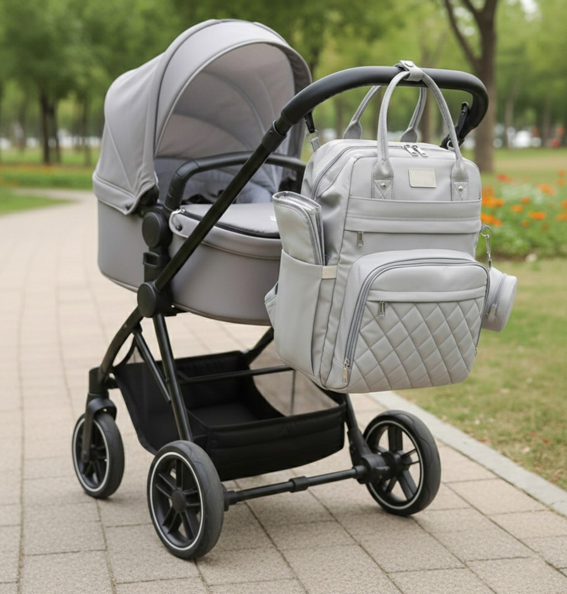 תיק החתלה פרמיום רב-תאים – כולל משטח החתלה - אלגנטי ומוכן לכל יציאה