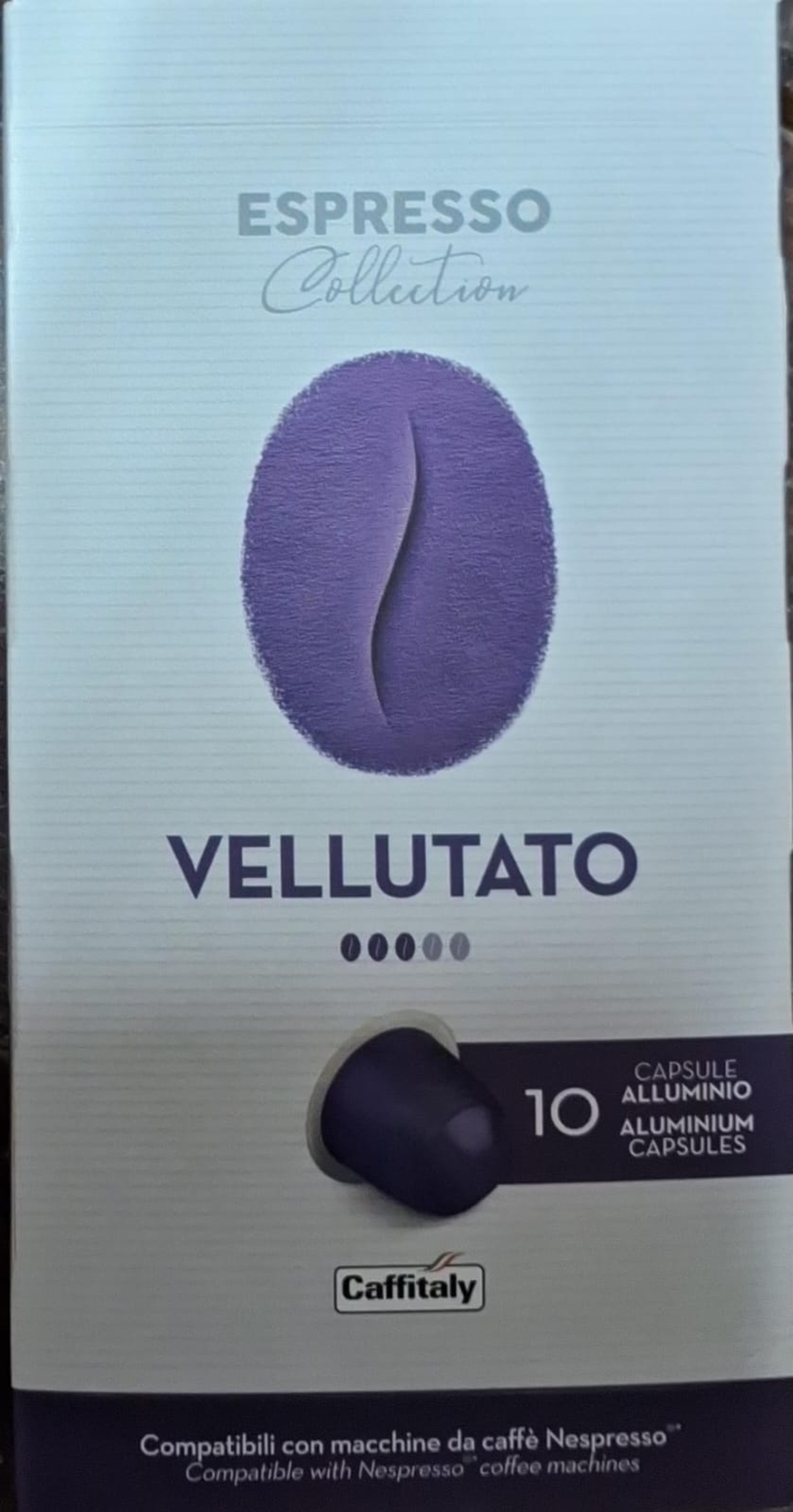 מארז 10 קפסולות אלומיניום לנספרסו VELLUTATO - סגול