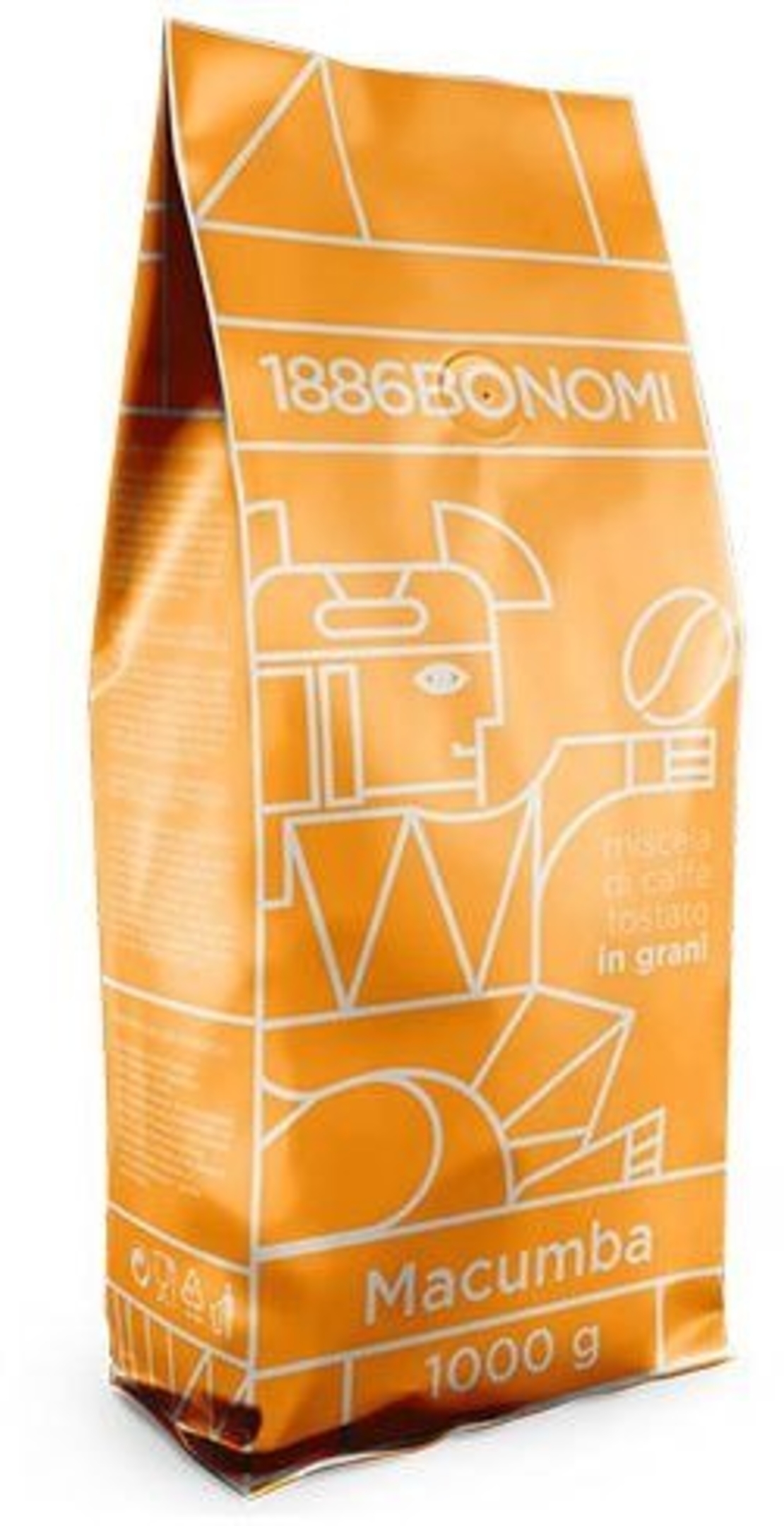 תערובת פולי קפה 1 ק''ג 1886BONOMI Macumba