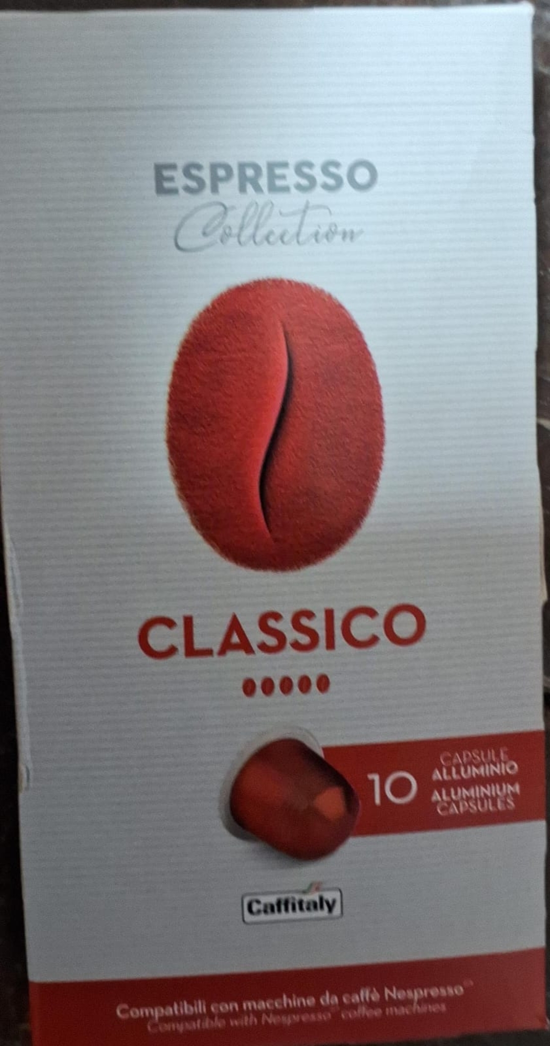 10 קפסולות תואם נספרסו CLASSICO אדום