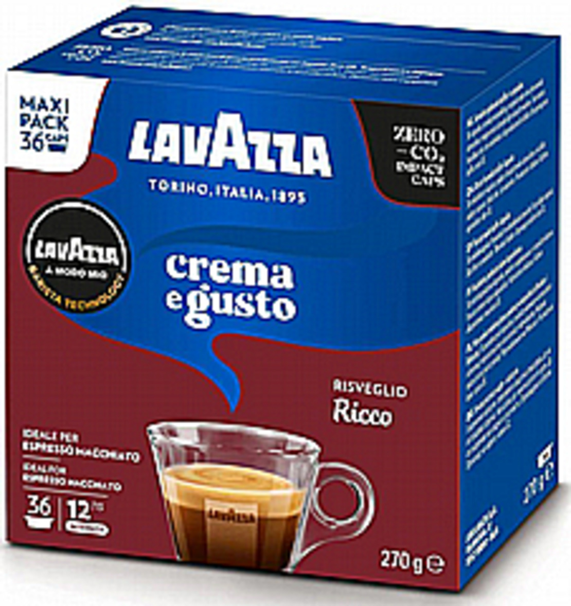 36 קפסולות לוואצה מיו CREMA E QUSTO