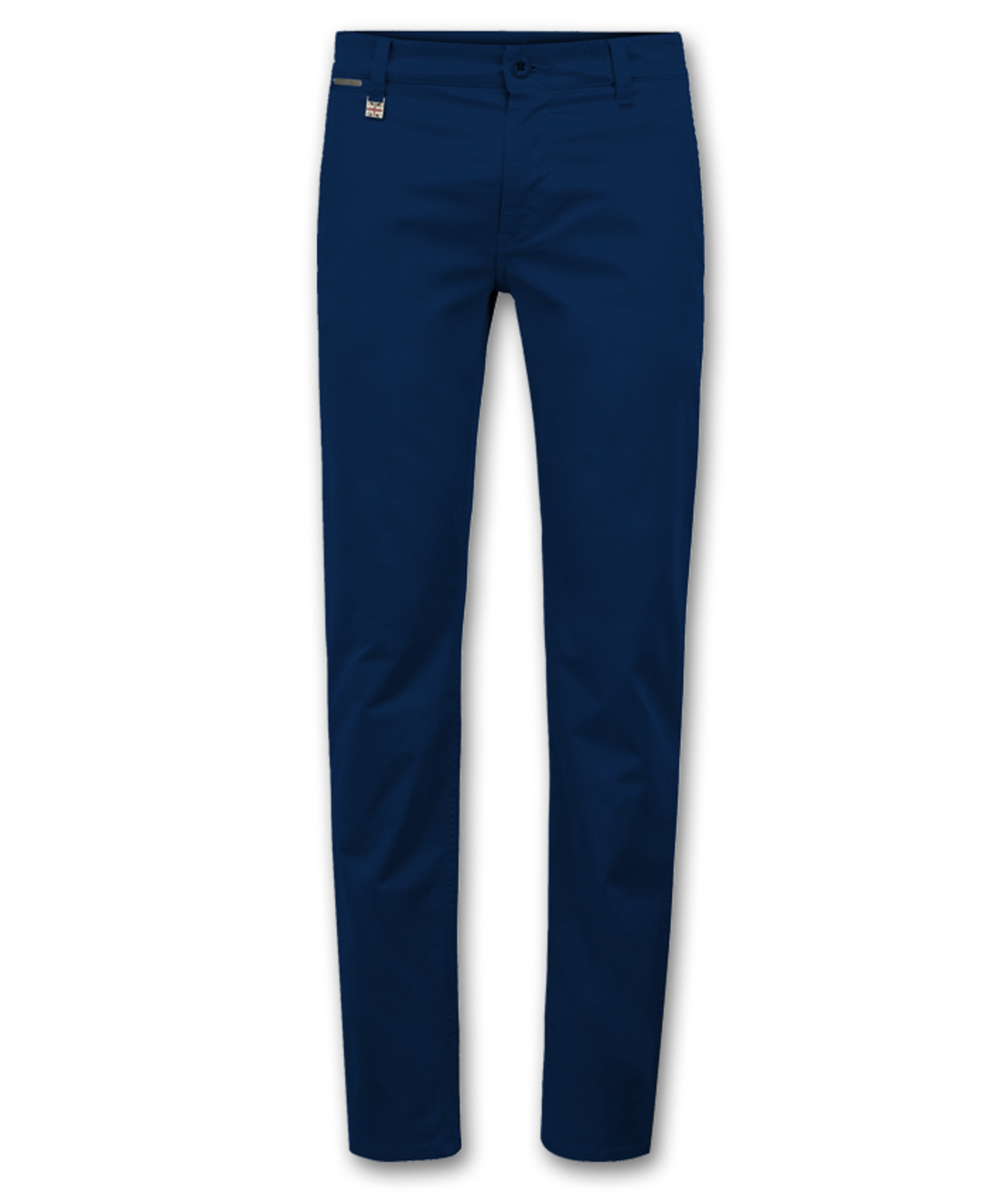 מכנסיים כותנה Slim Straight - כחול