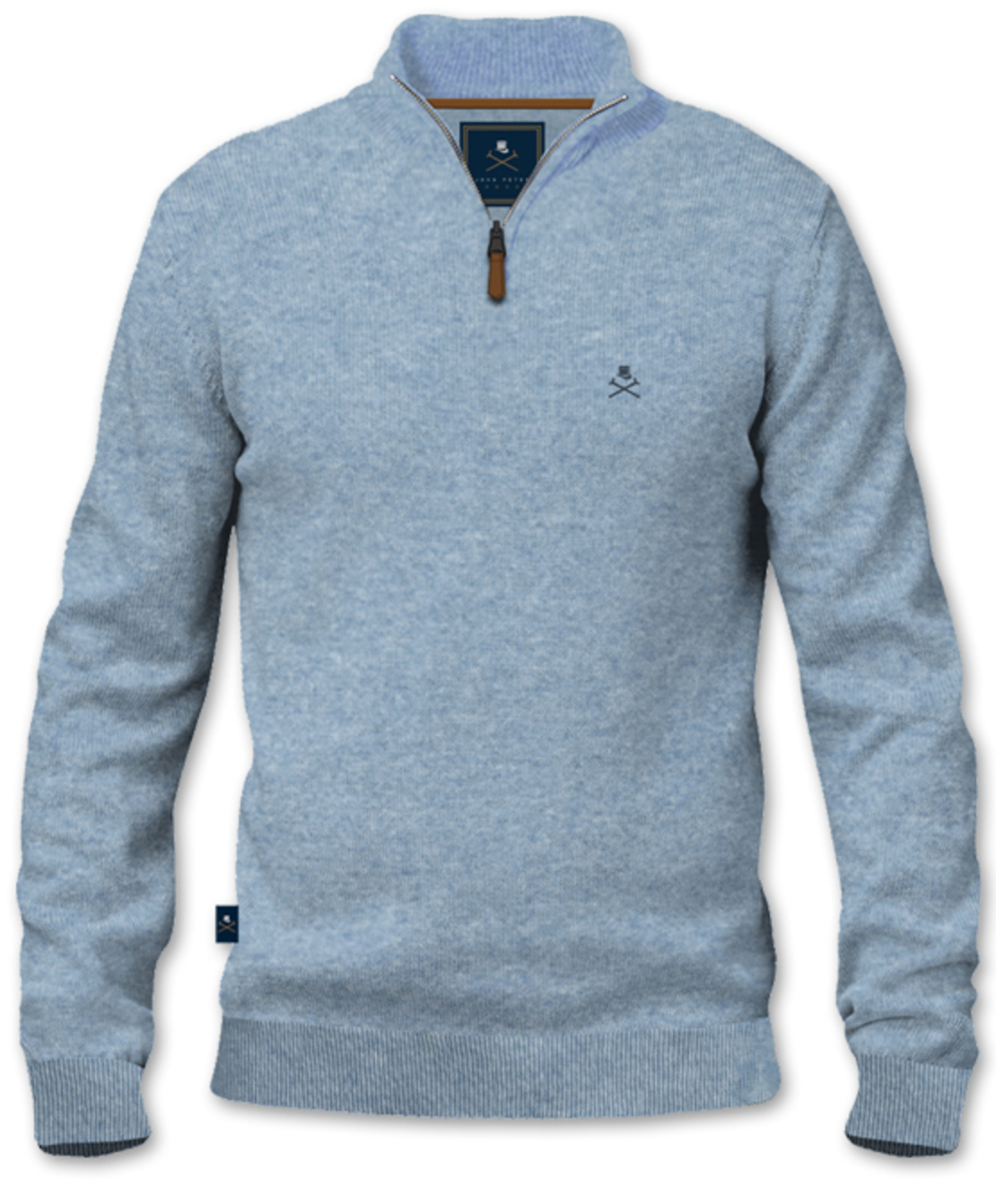 סריג 1/2 רוכסן Cashmere בורדו