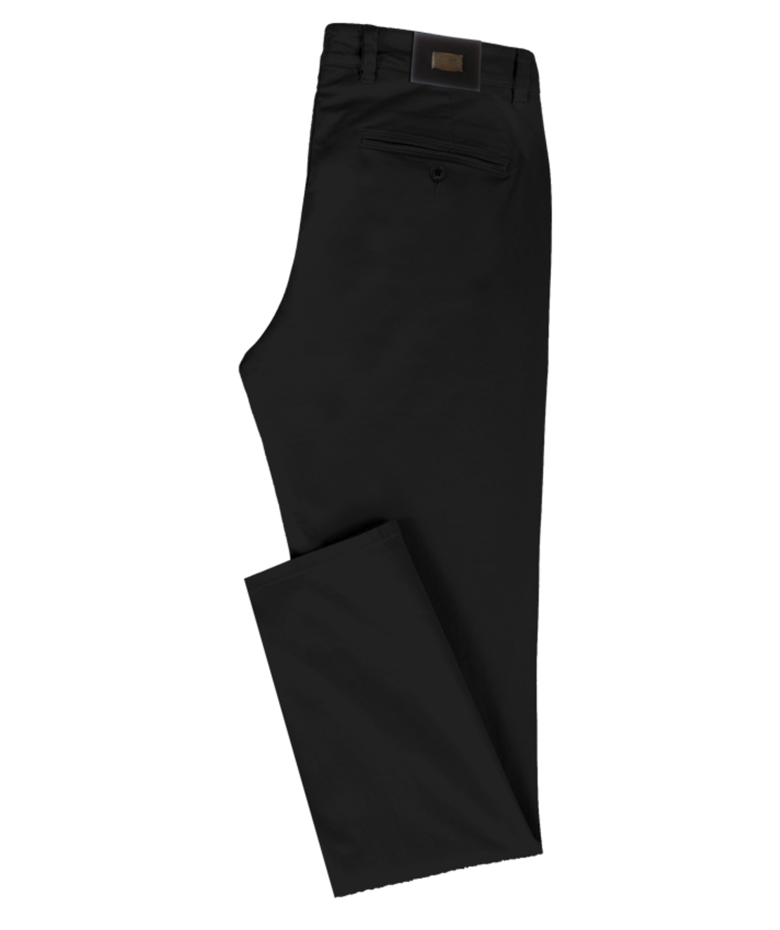 מכנסיים כותנה Slim Straight - שחור