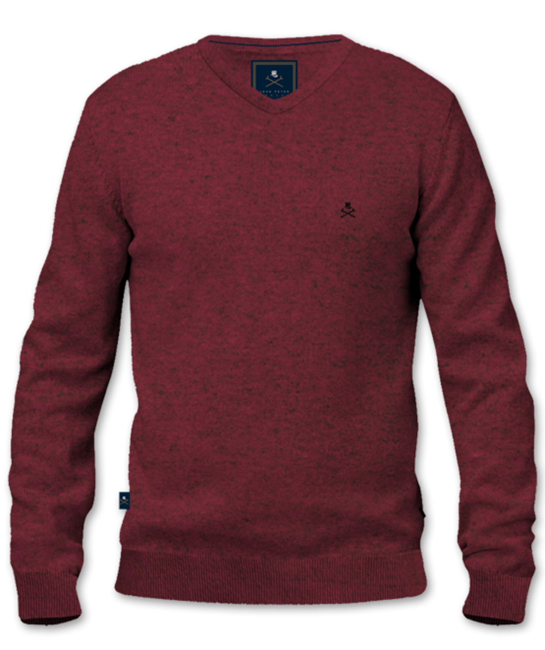 סריג V-Neck Cashmere בורדו