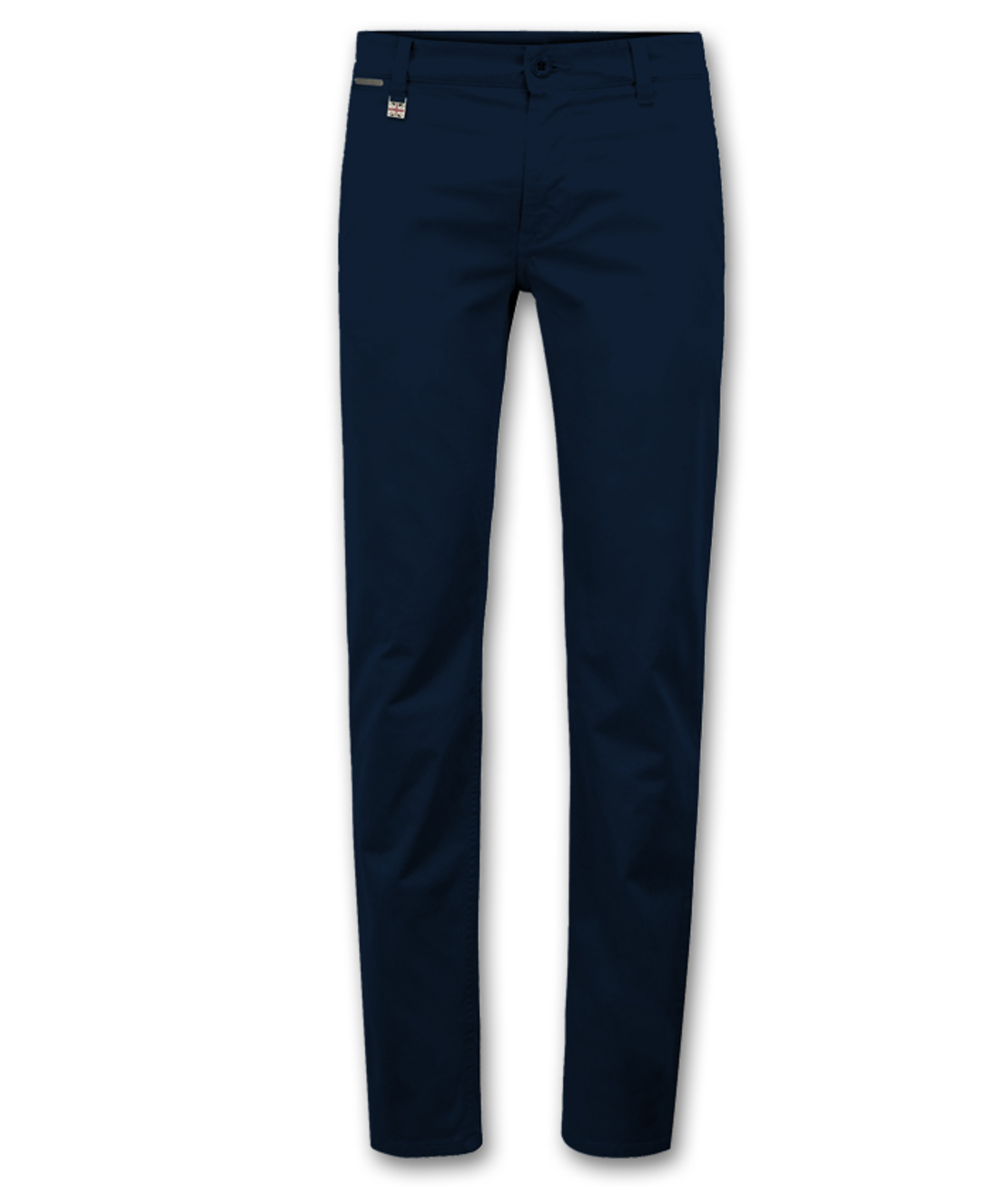 מכנסיים כותנה Slim Straight - כחול