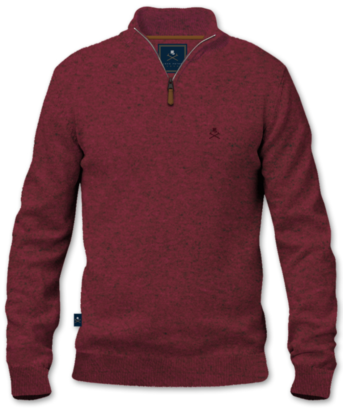 סריג 1/2 רוכסן Cashmere בורדו