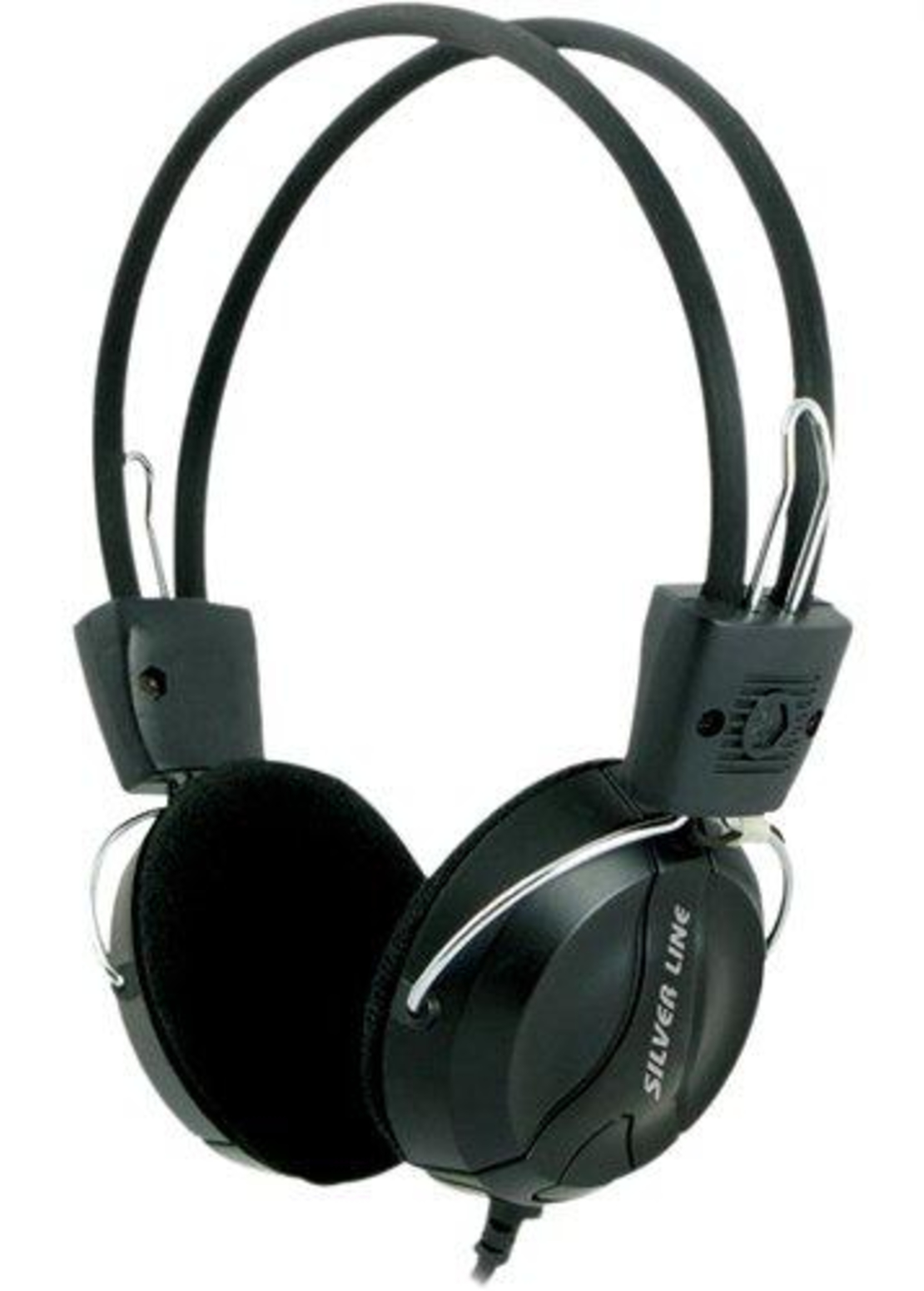 אוזניות ראש + מיקרופון שחור SILVERLINE SL-555