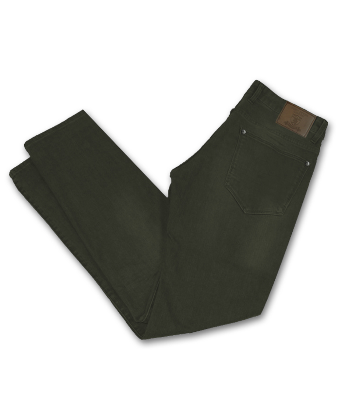 מכנסיים 5POCKETS ג׳ינס לייקרה- ירוק זית