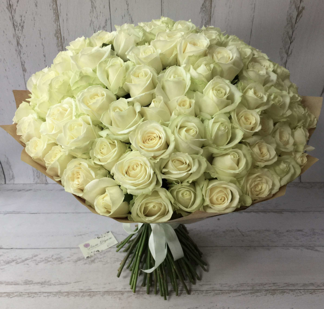 Bouquet of 101 White Roses # 17