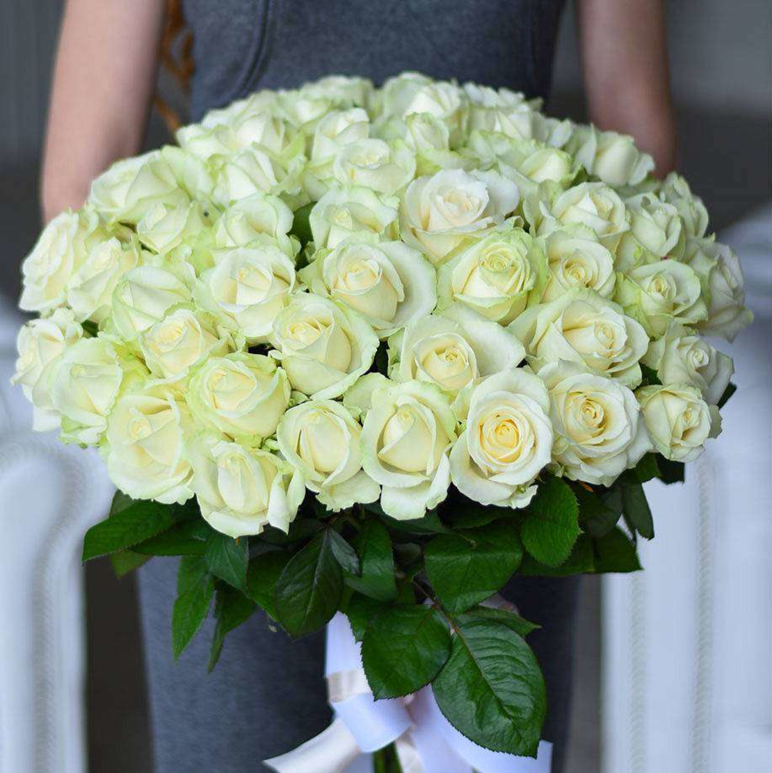 Bouquet of 55 White Roses # 27