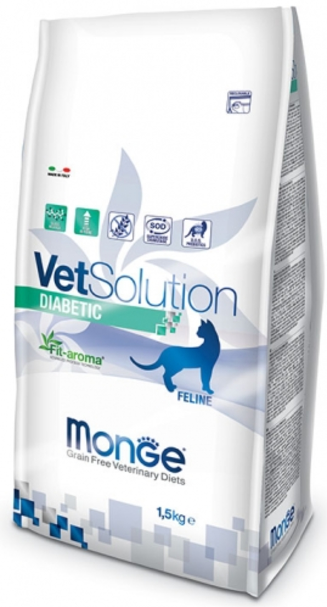 MONGE VetSolution מונג' וט סולושן דיאבטיק מזון רפואי לחתולים 1.5 ק