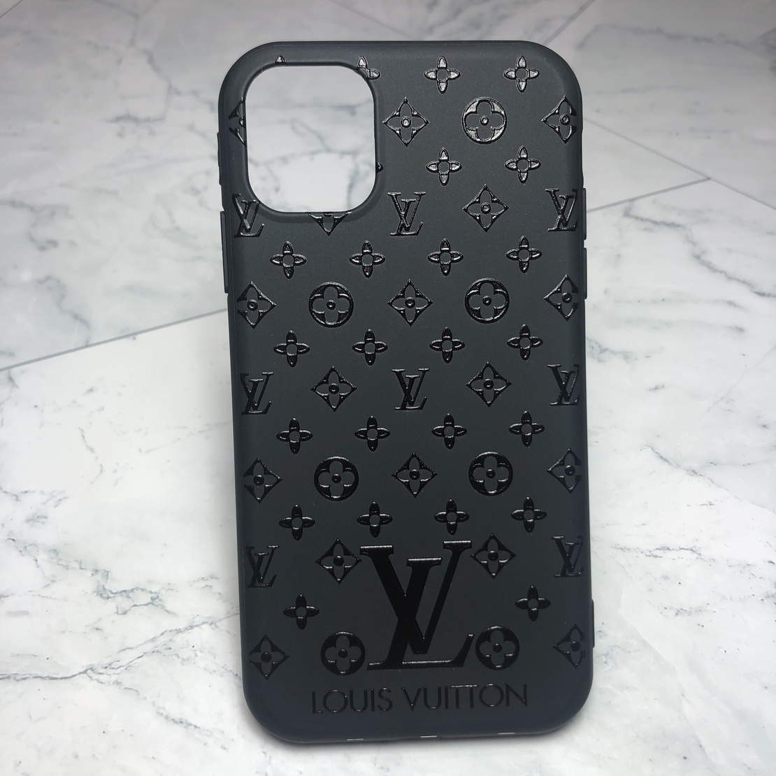 supreme lv phone case black
